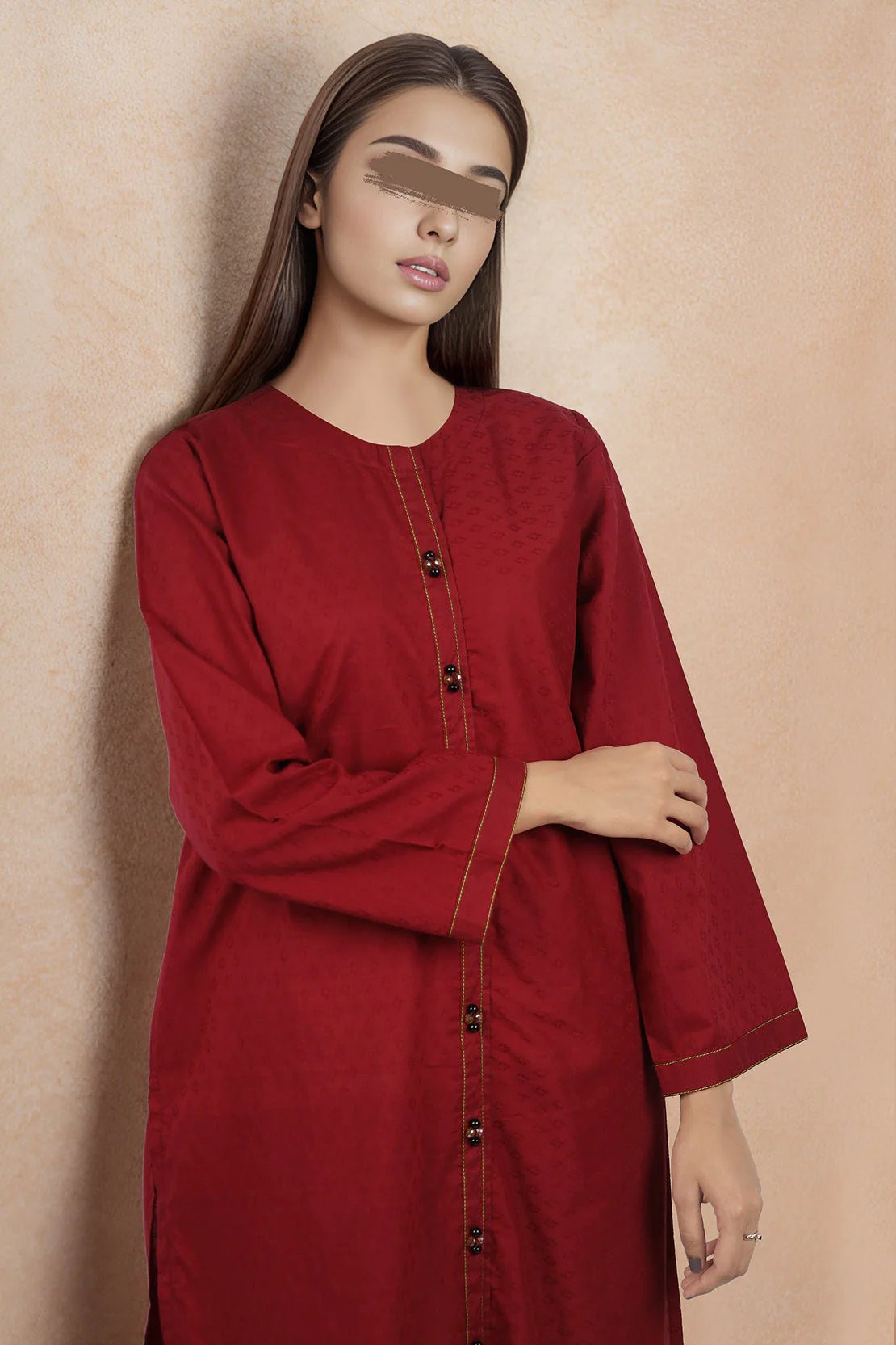 Unstitched Jacquard Cotton Shirt - Image 3