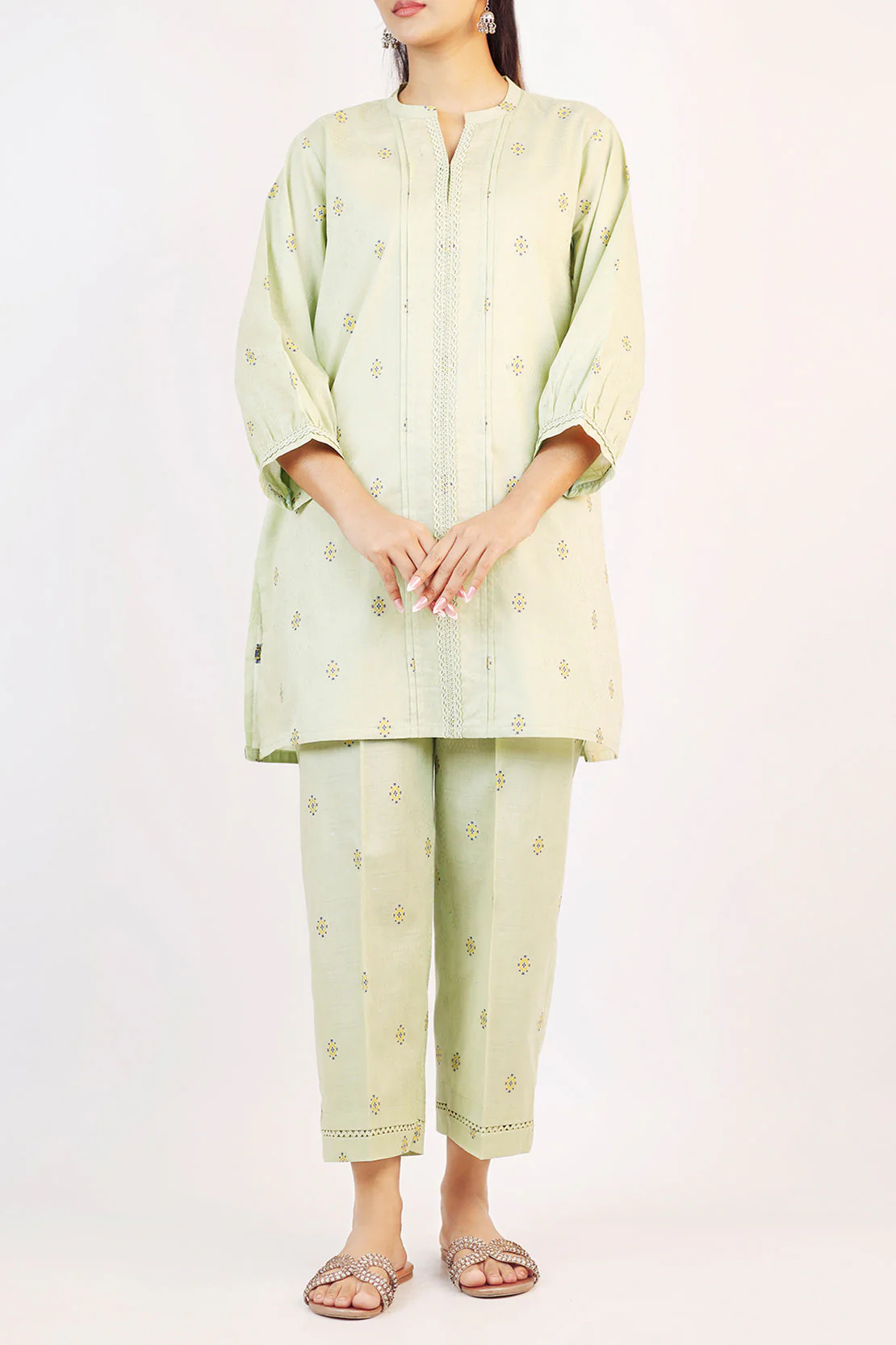 Unstitched Jacquard Cotton Shirt - Image 2