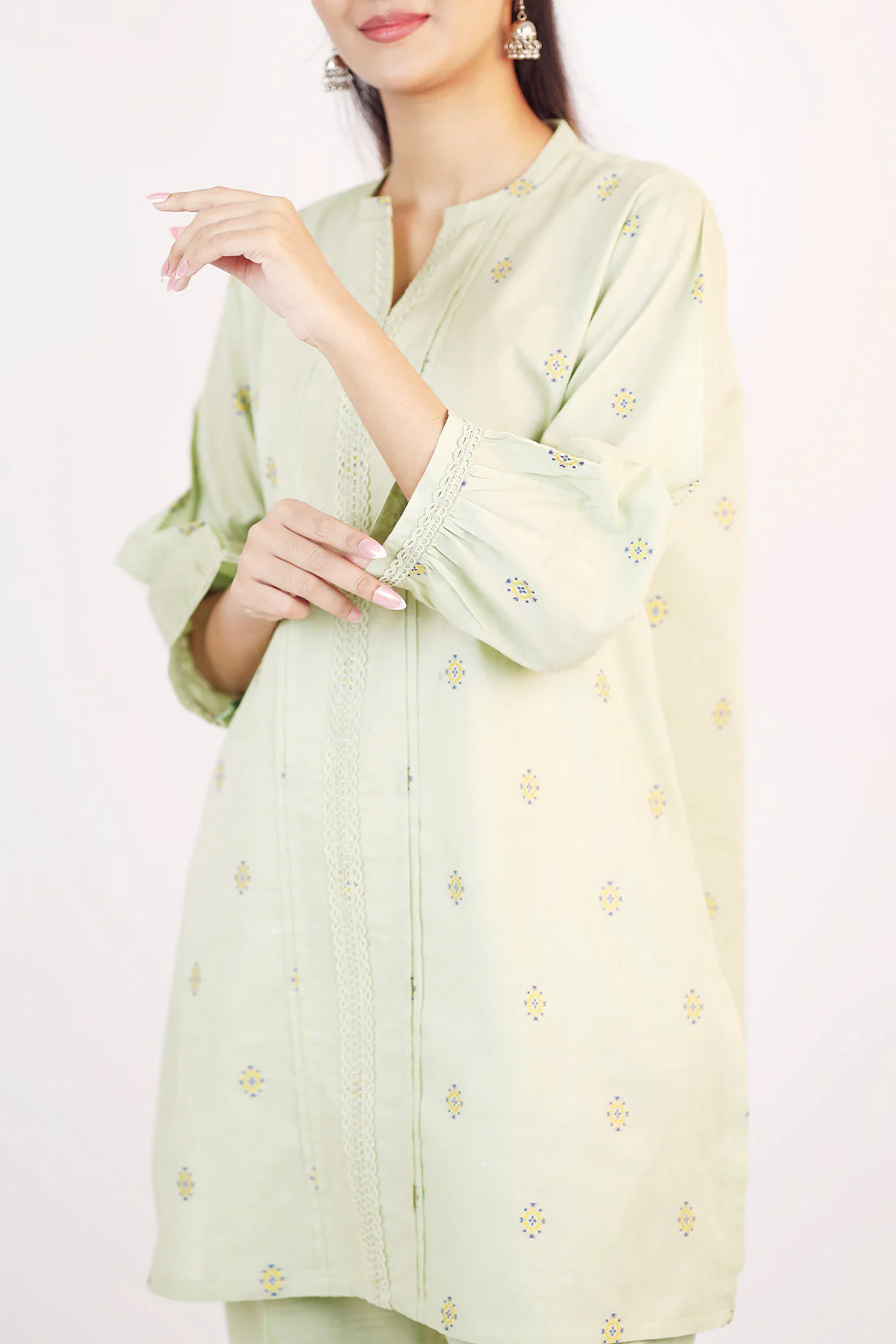 Unstitched Jacquard Cotton Shirt - Image 3