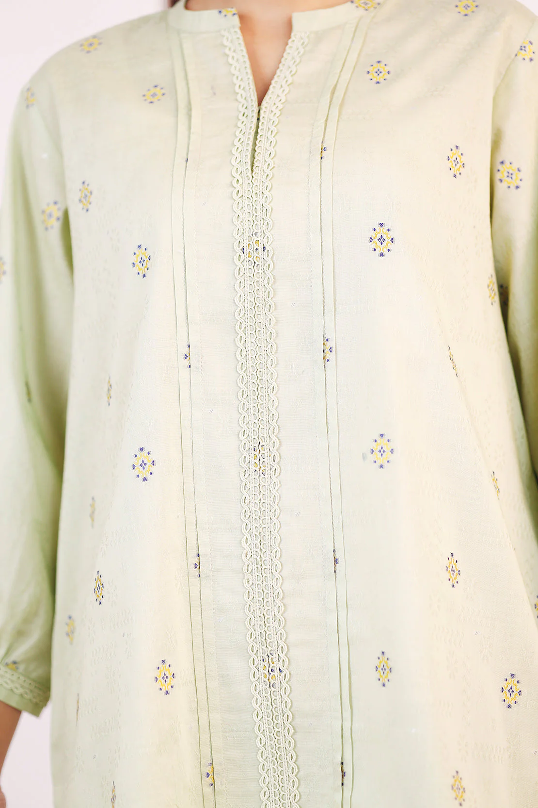Unstitched Jacquard Cotton Shirt - Image 5