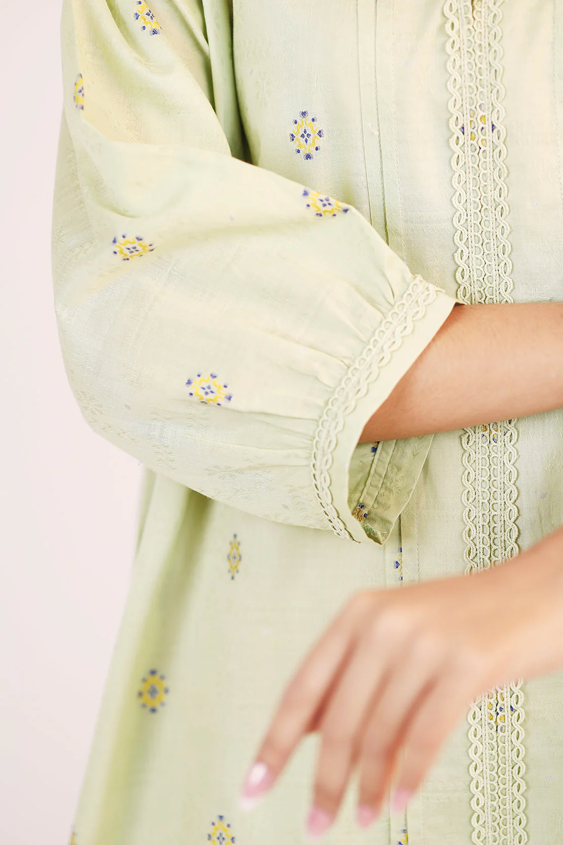Unstitched Jacquard Cotton Shirt - Image 6