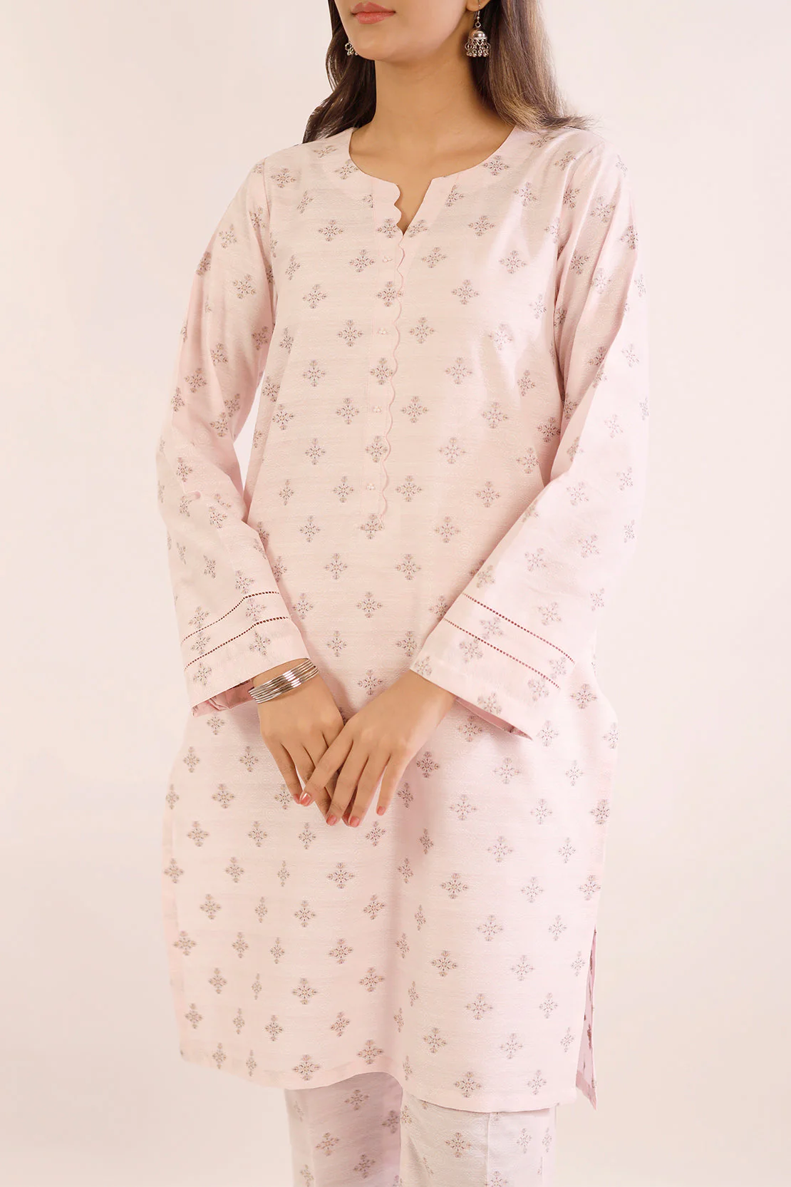 Unstitched Jacquard Cotton Shirt - Image 3
