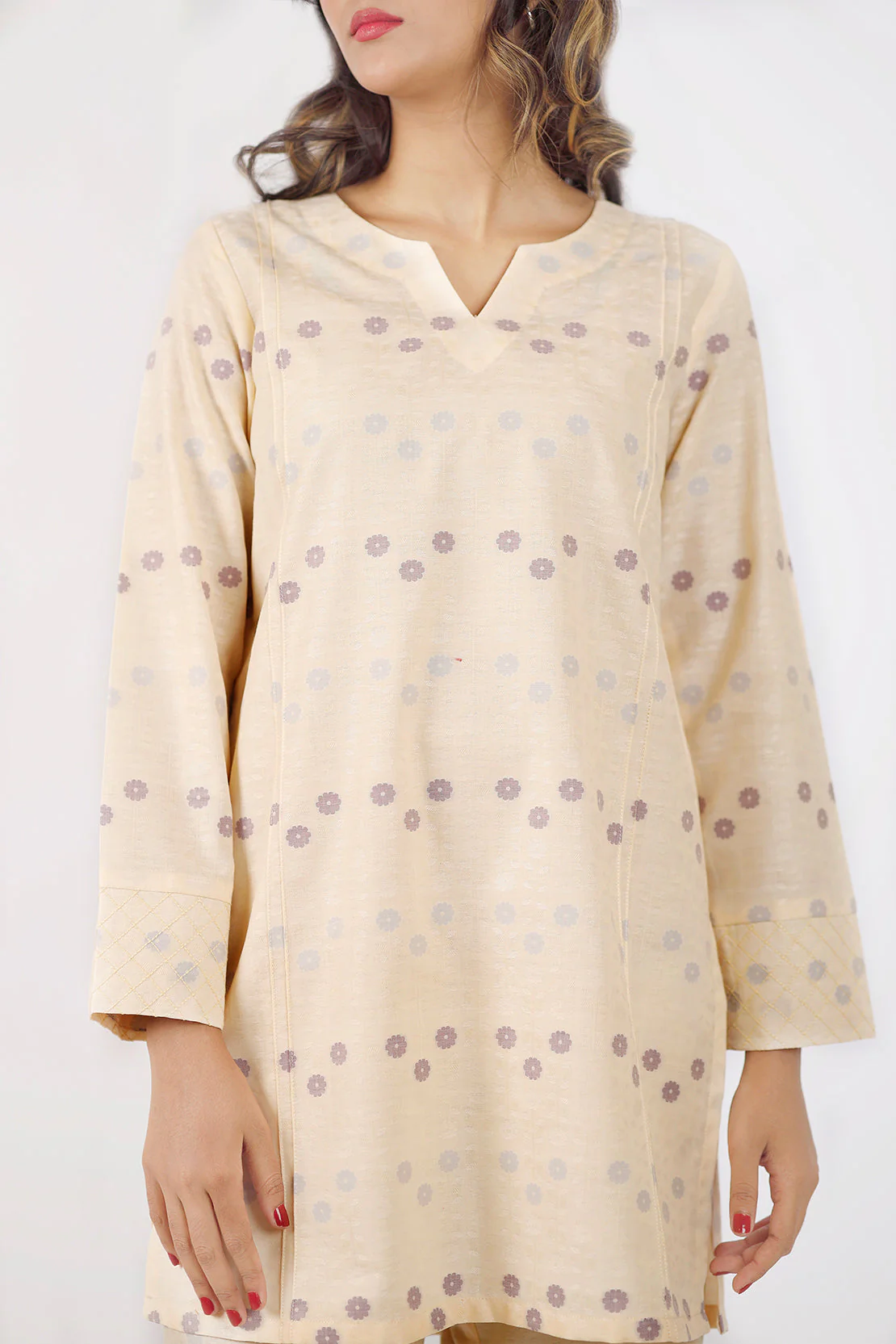 Unstitched Jacquard Cotton Shirt - Image 2
