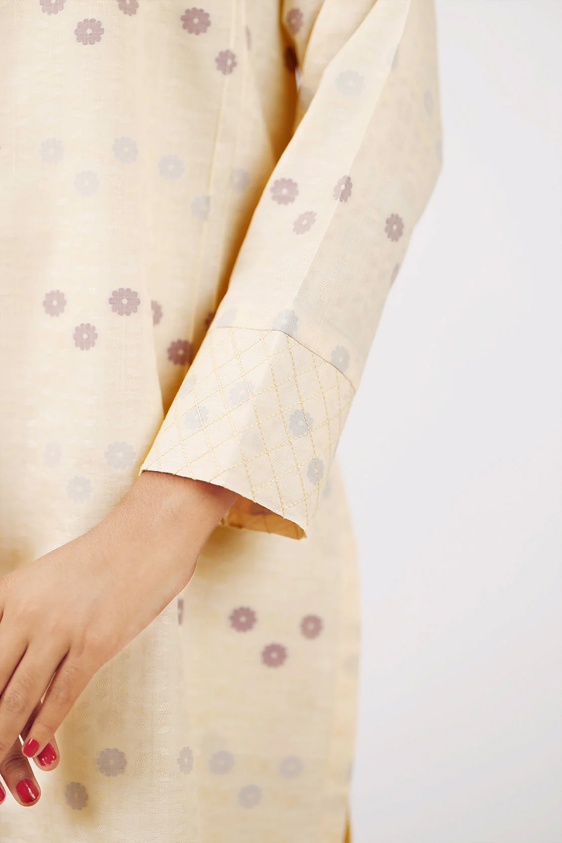 Unstitched Jacquard Cotton Shirt - Image 3