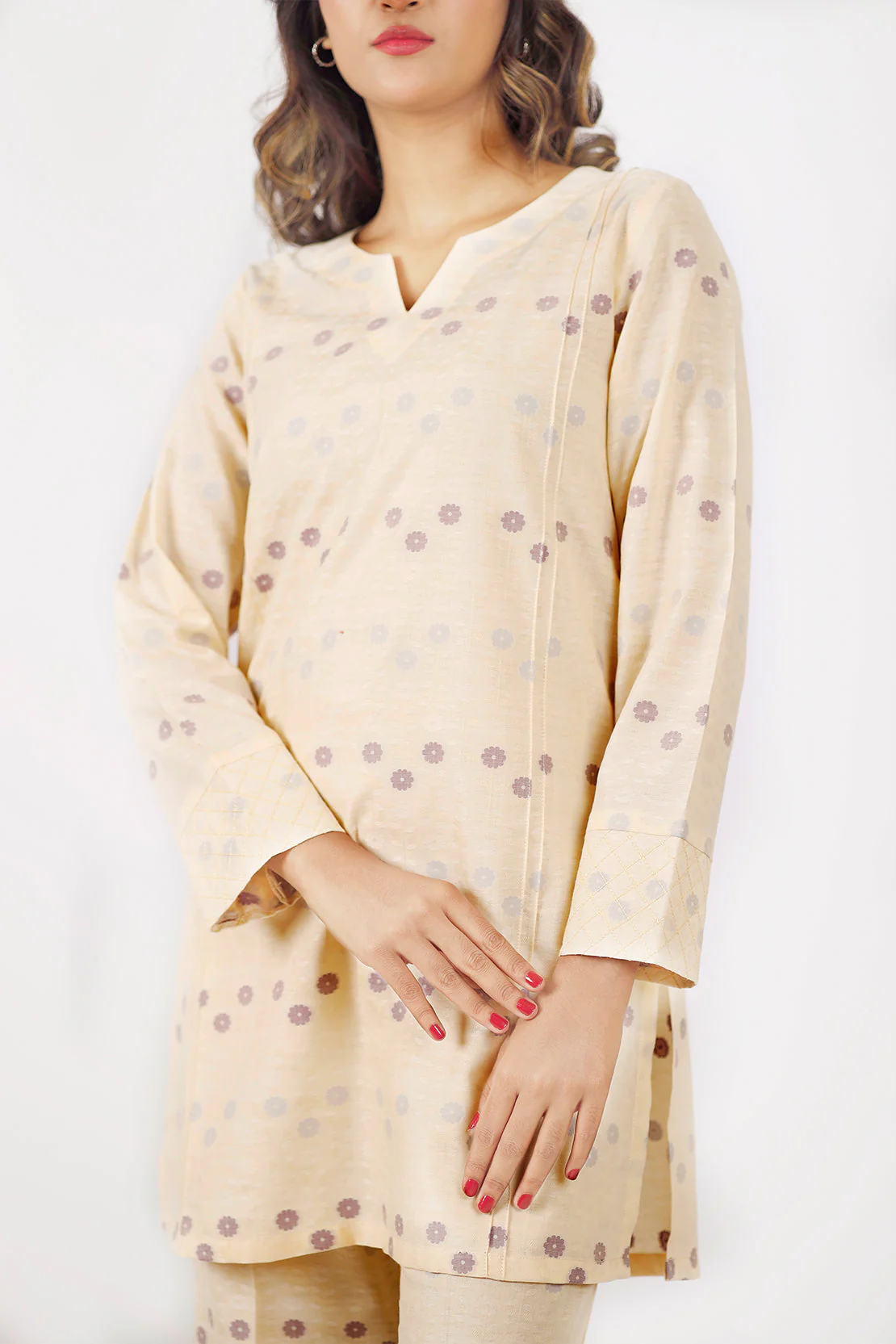 Unstitched Jacquard Cotton Shirt - Image 5