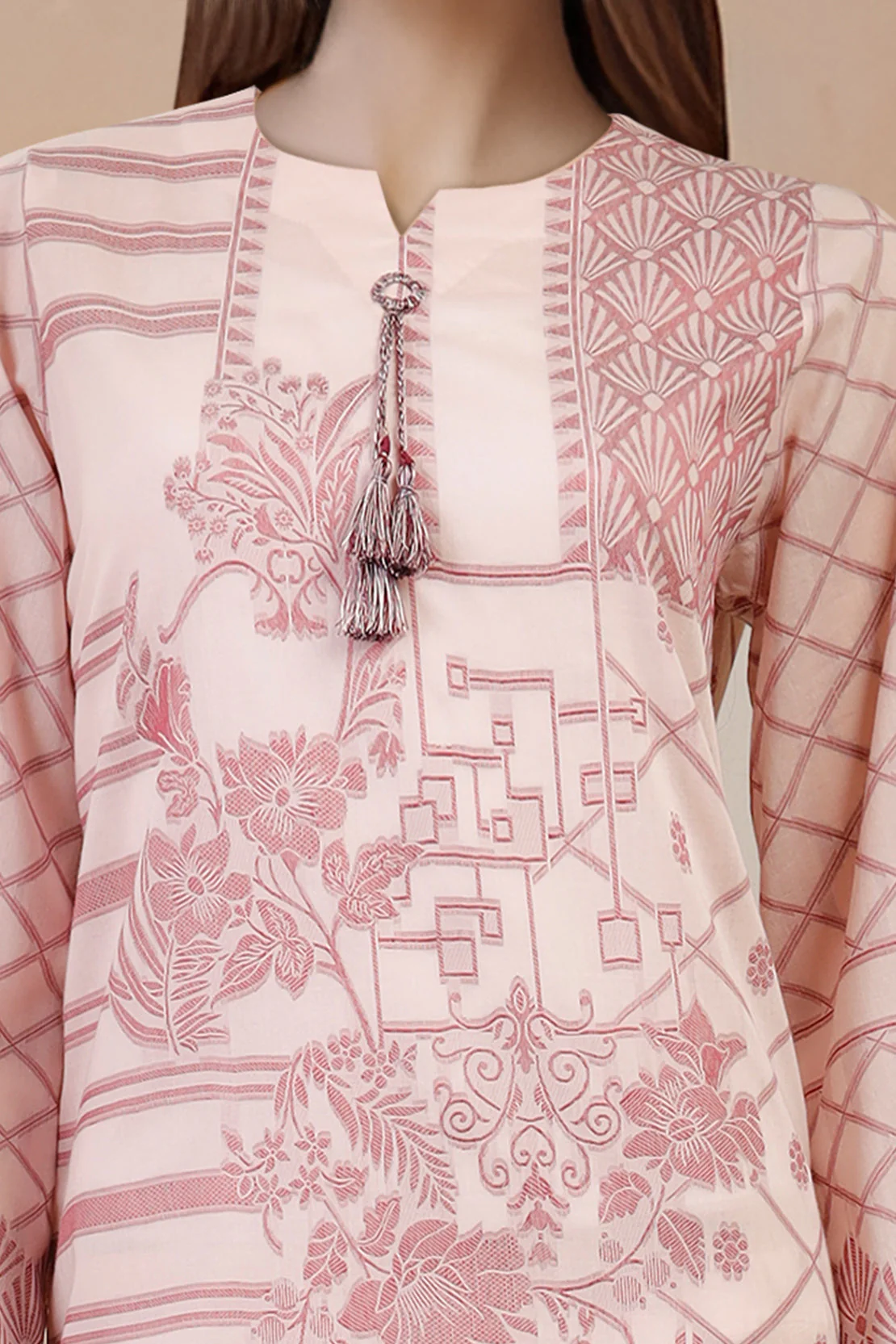 Unstitched Jacquard Cotton Shirt - Image 2