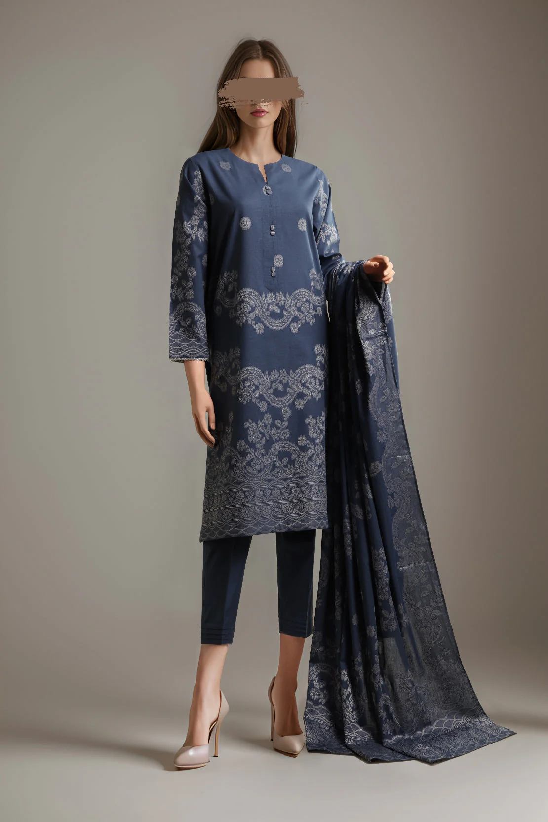 Unstitched Jacquard Cotton Shirt