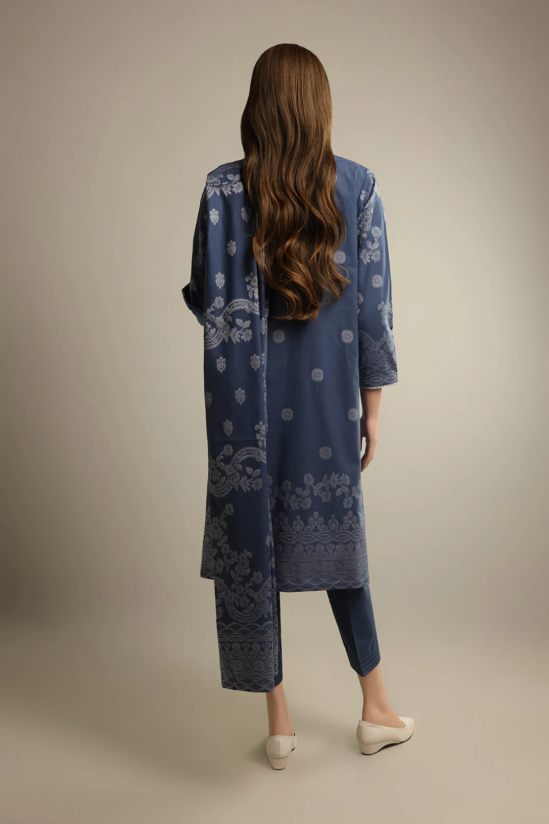 Unstitched Jacquard Cotton Shirt - Image 2