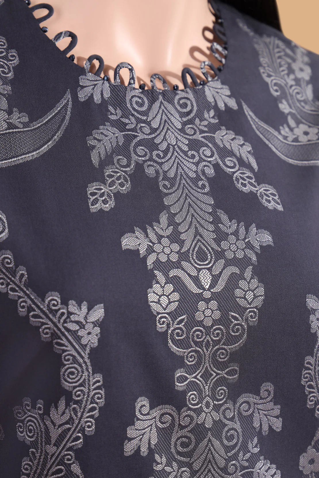 Unstitched Jacquard Cotton Shirt - Image 3