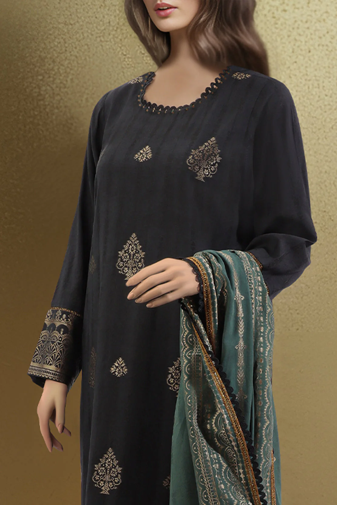 Unstitched Jacquard Cotton Shirt
