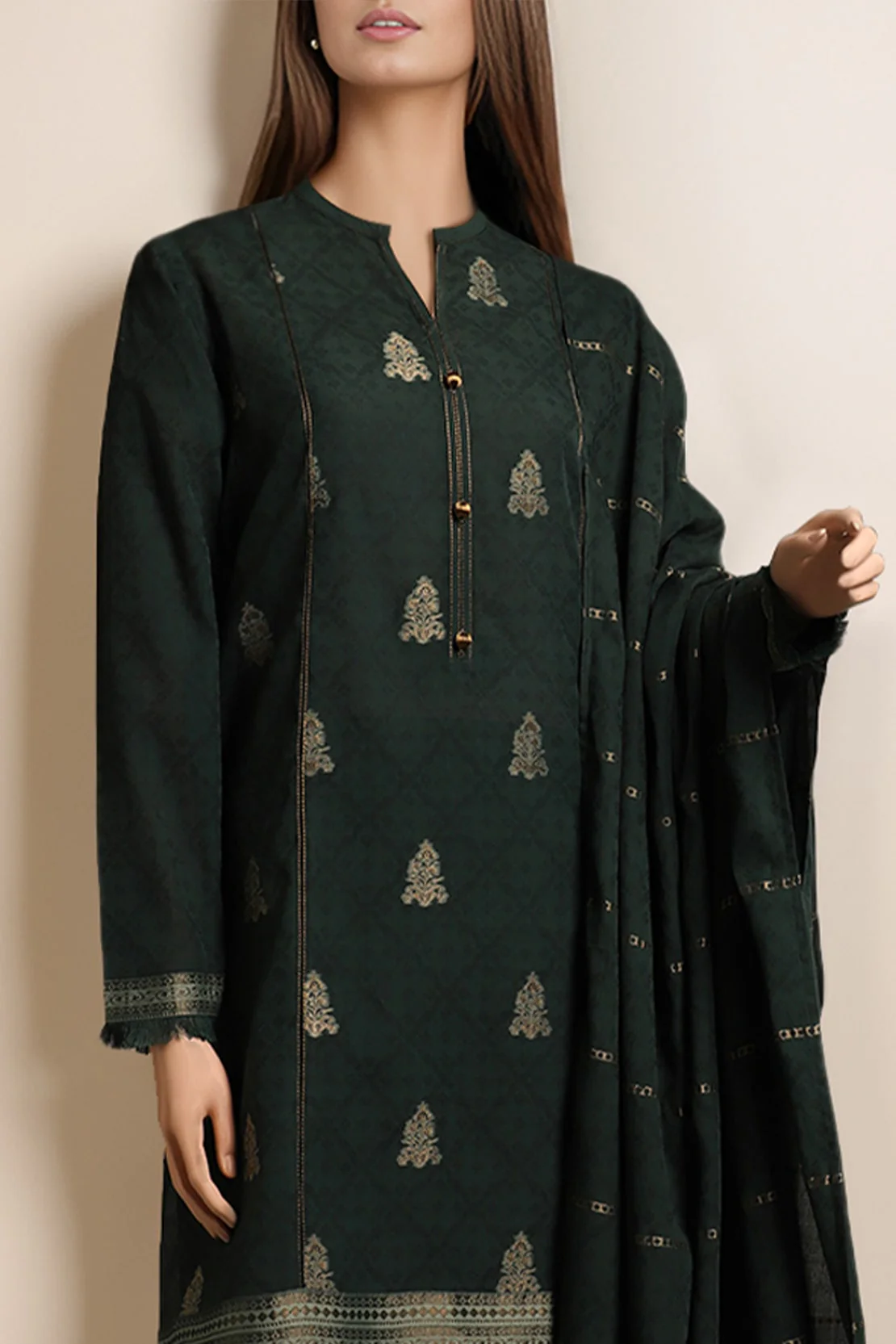 Unstitched Jacquard Cotton Shirt
