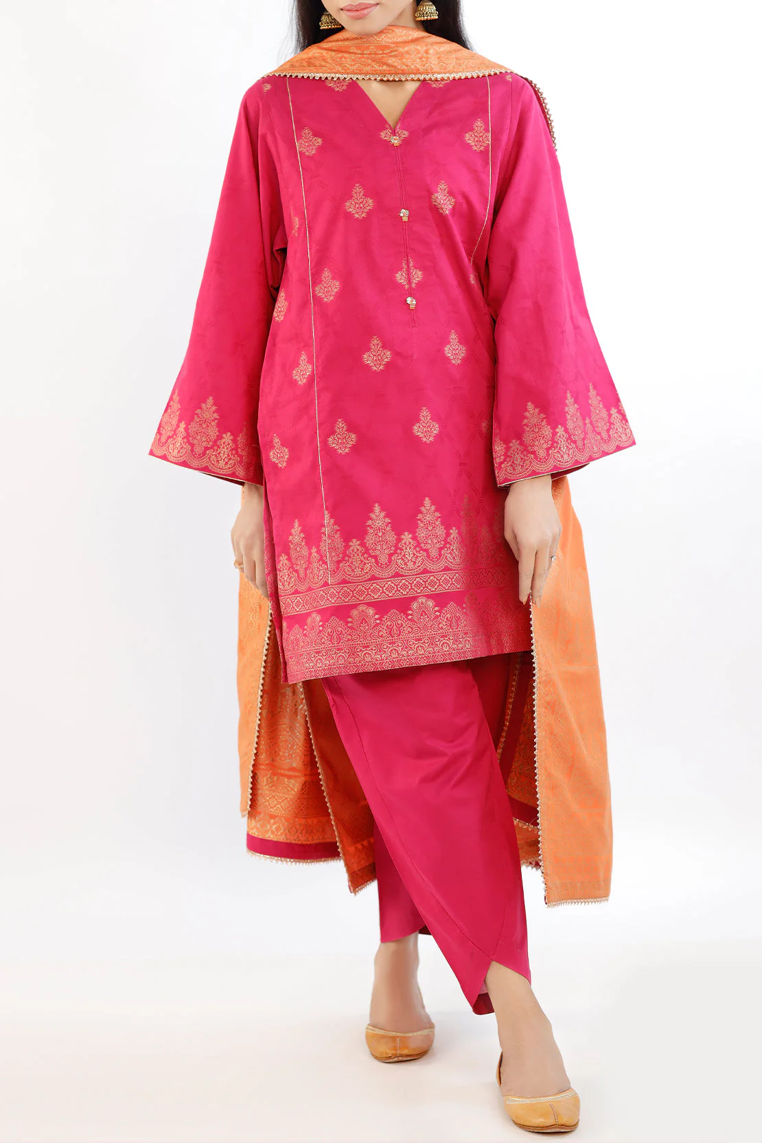 Unstitched Jacquard Cotton Shirt - Image 2