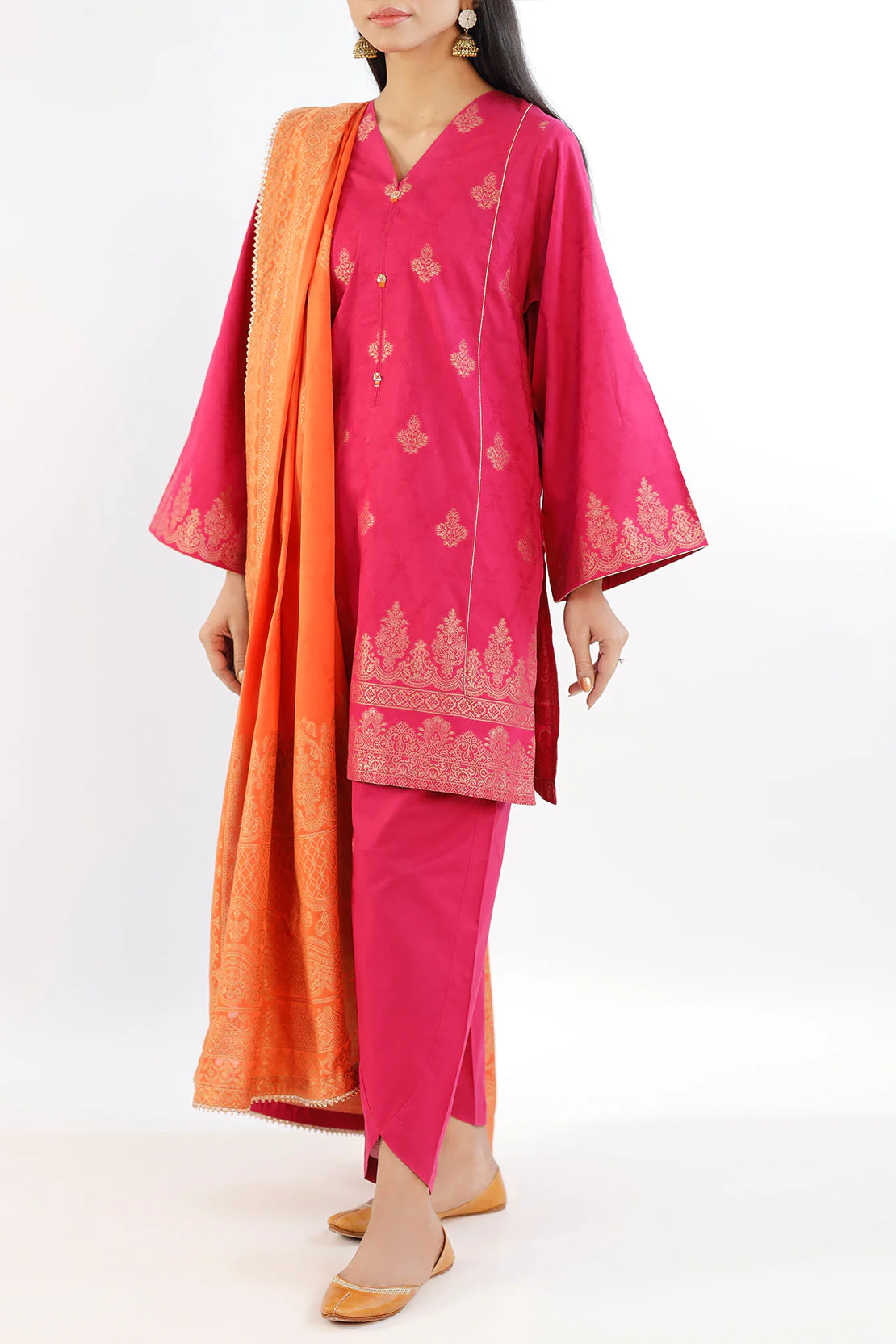 Unstitched Jacquard Cotton Shirt - Image 3