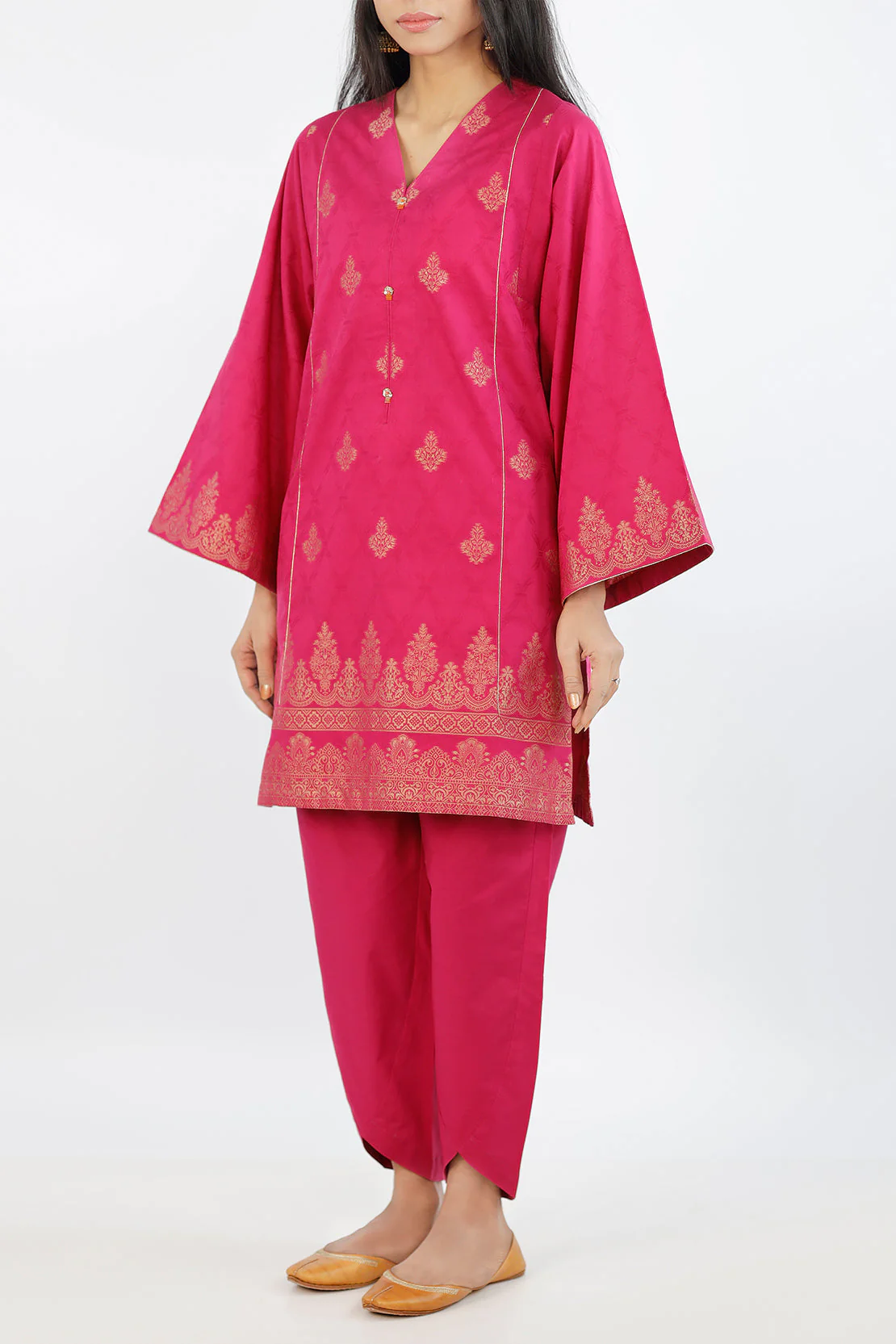 Unstitched Jacquard Cotton Shirt - Image 5