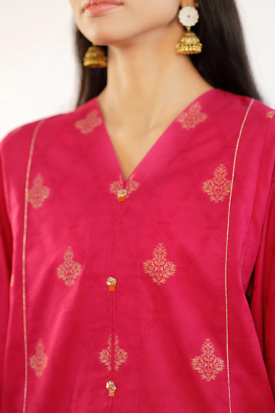Unstitched Jacquard Cotton Shirt - Image 7