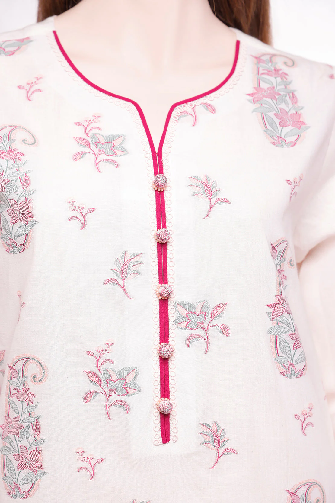 Unstitched Jacquard Cotton Shirt - Image 3