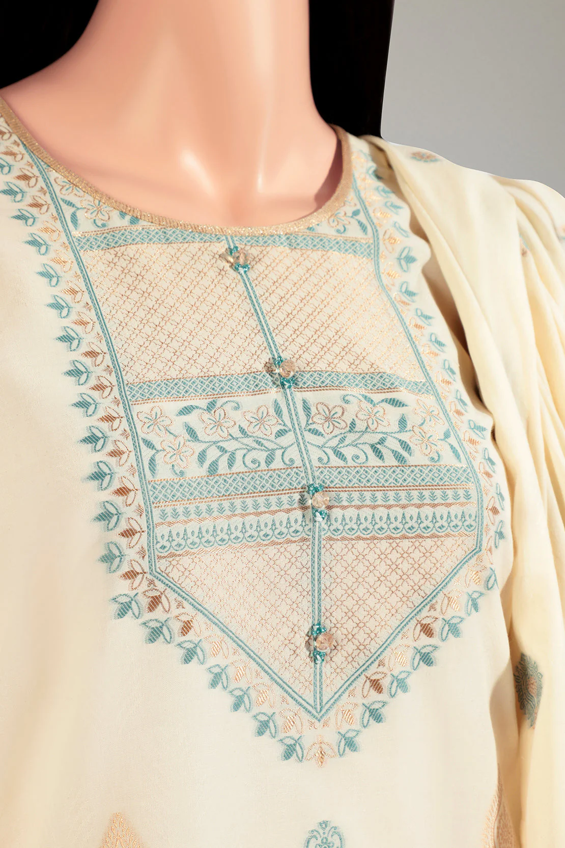 Unstitched Jacquard Cotton Shirt - Image 3