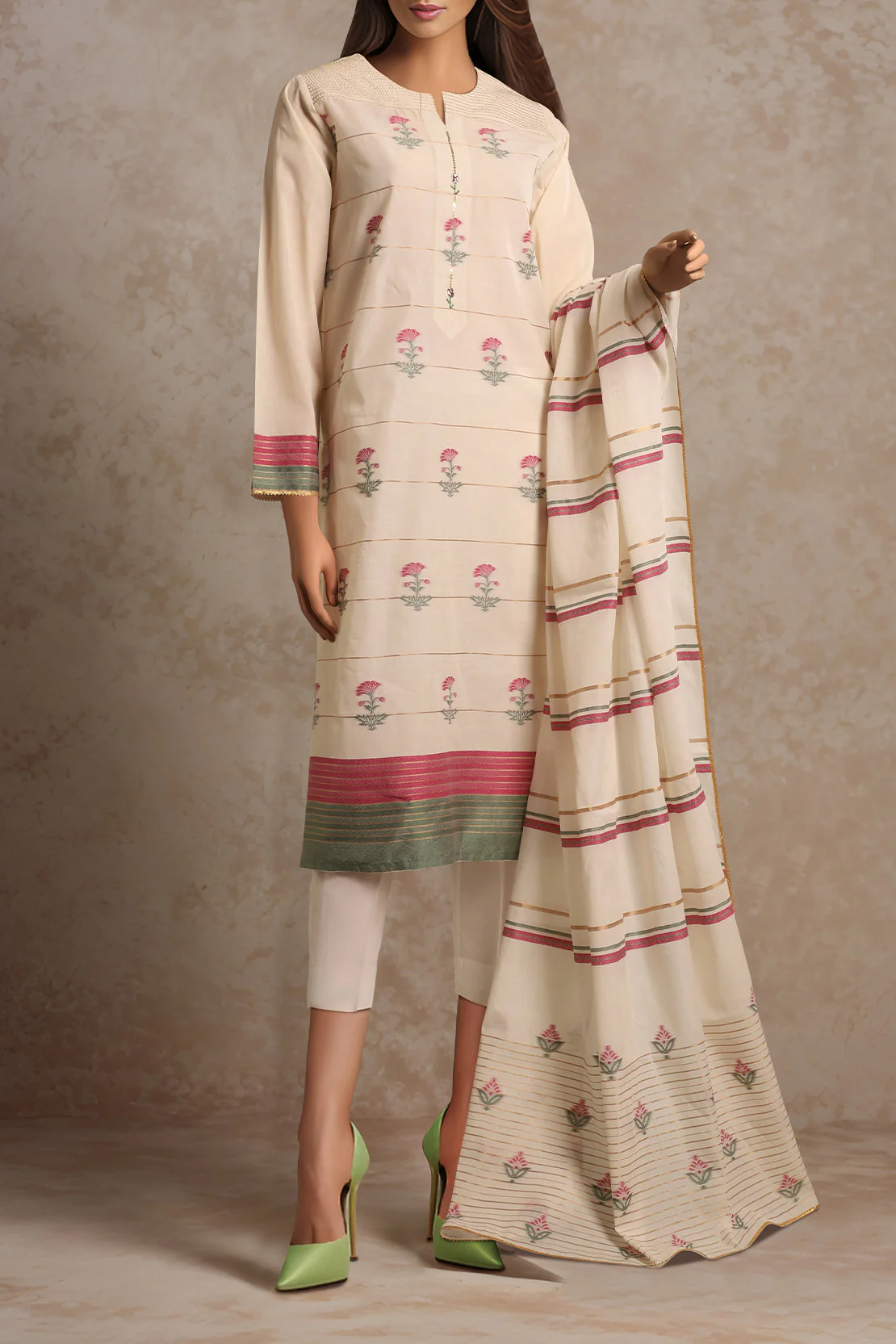 Unstitched Jacquard Cotton Shirt