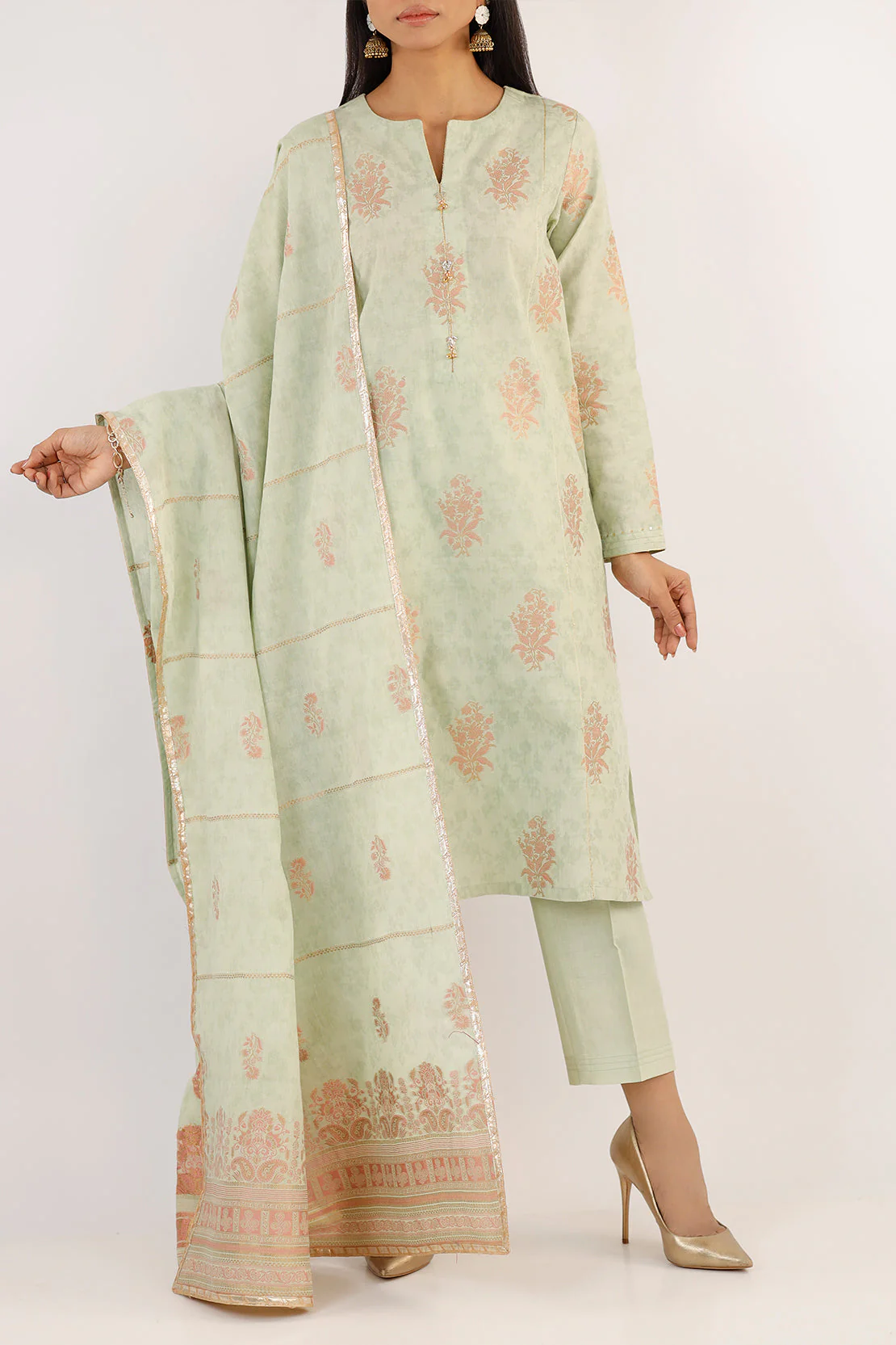 Unstitched Jacquard Cotton Shirt
