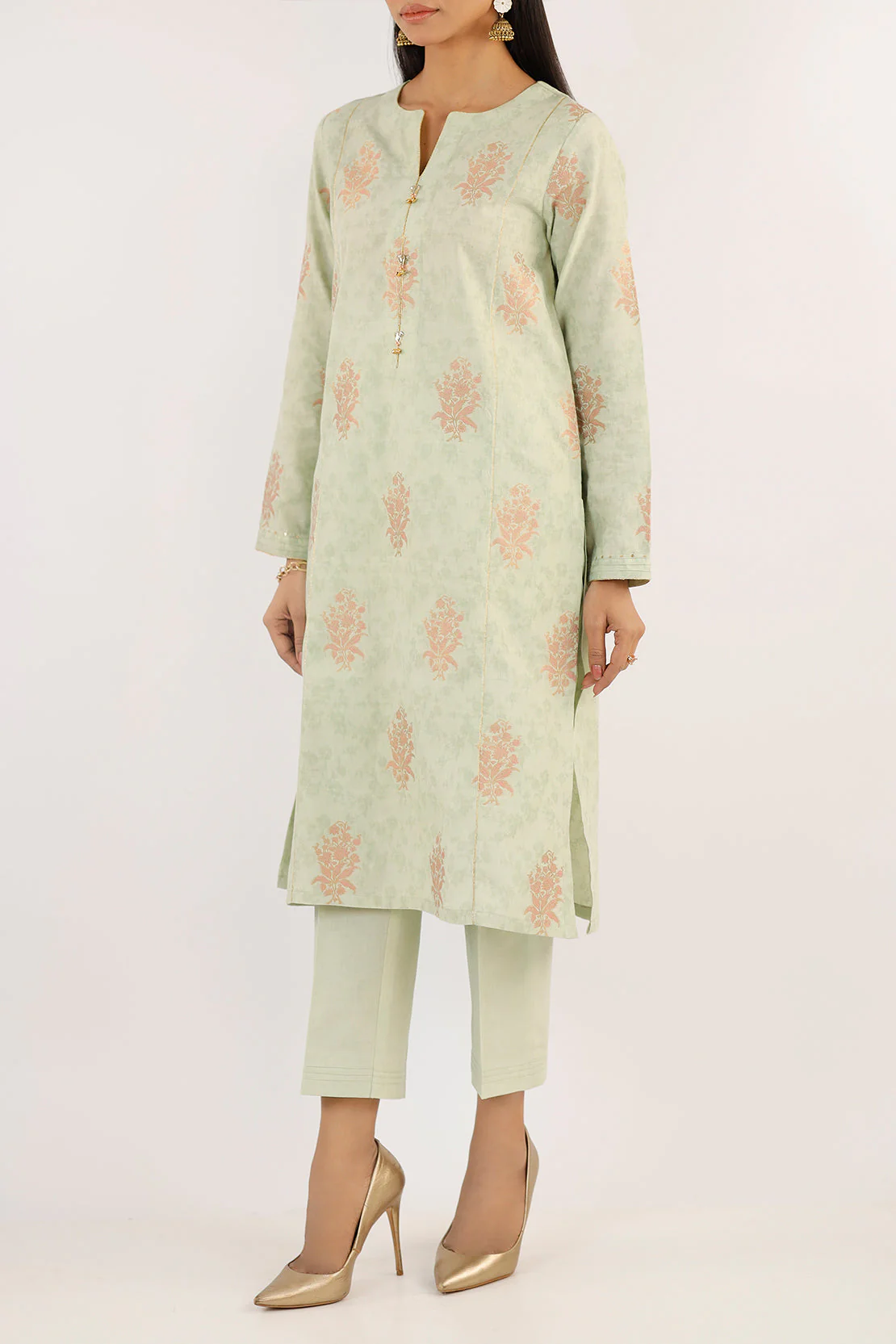 Unstitched Jacquard Cotton Shirt - Image 3