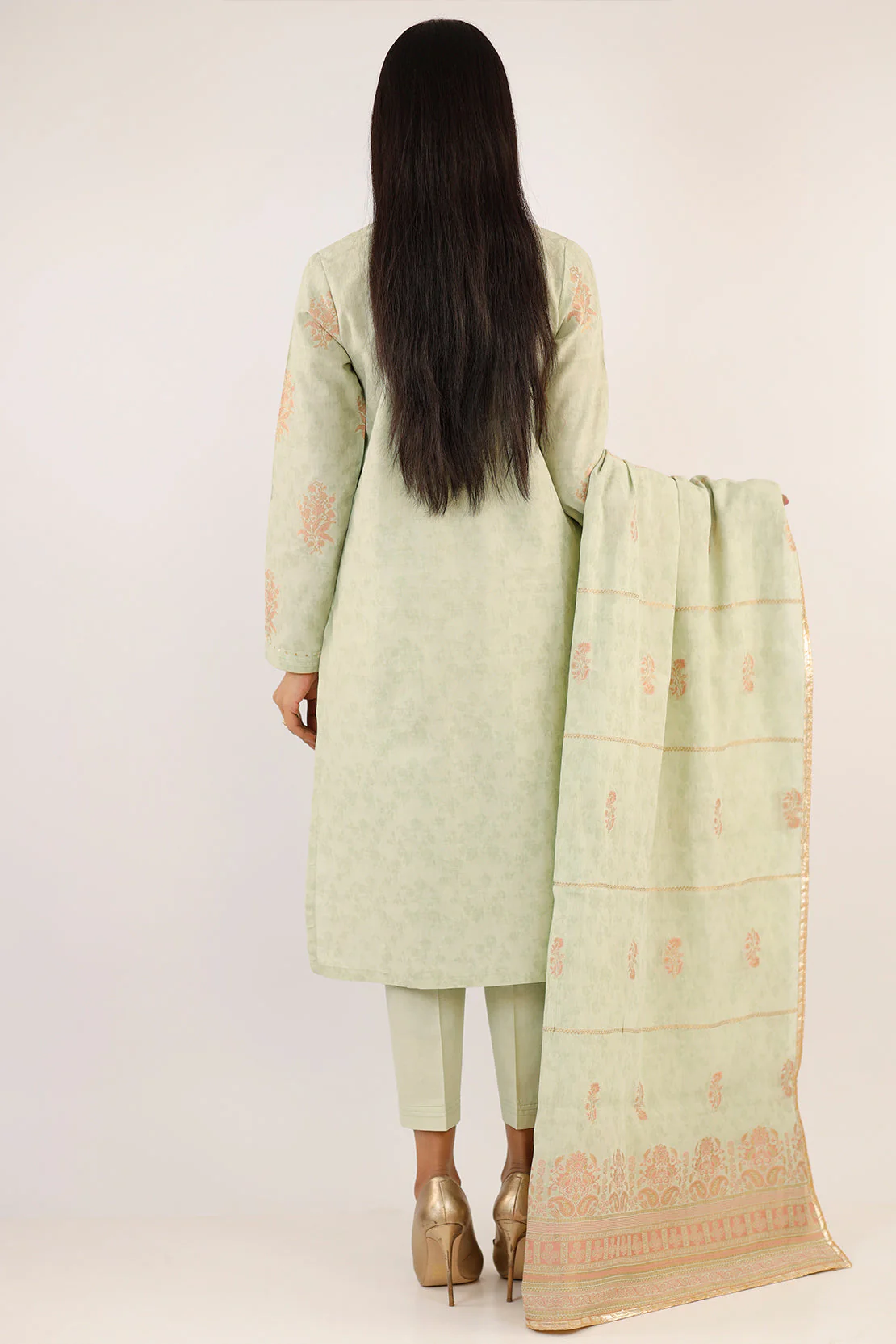 Unstitched Jacquard Cotton Shirt - Image 4