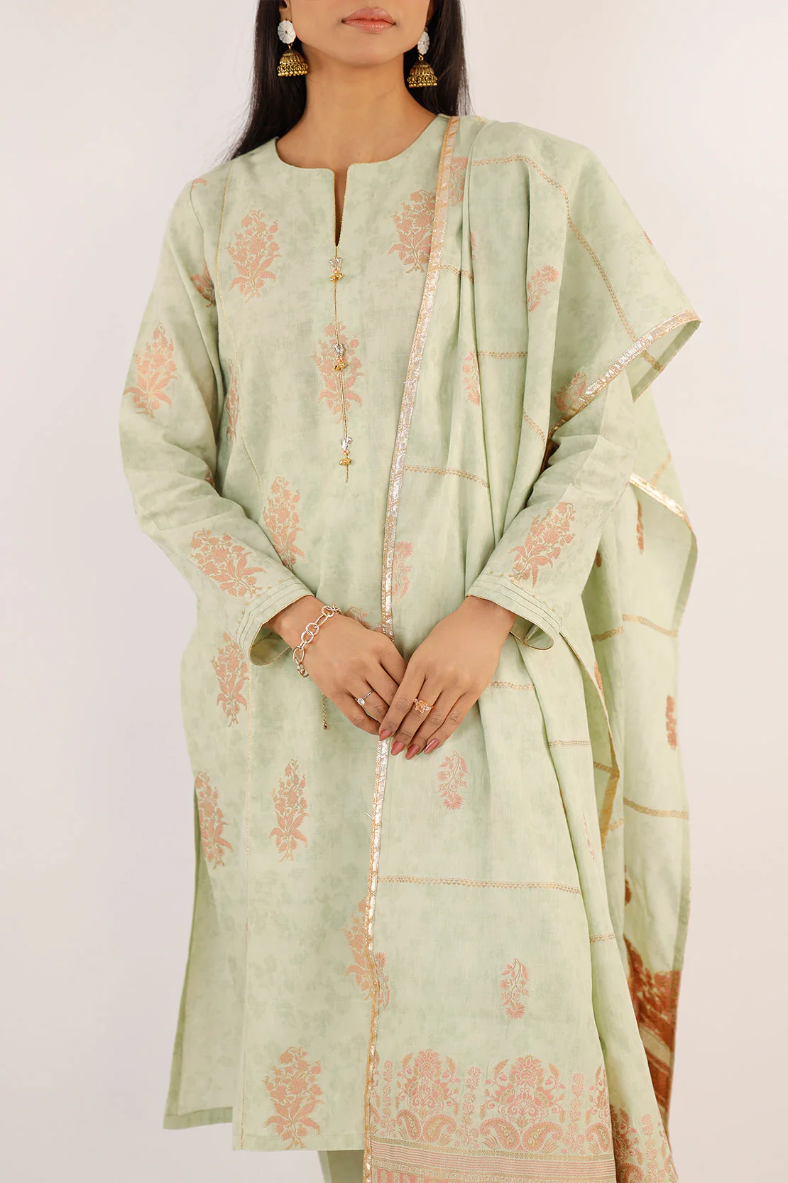 Unstitched Jacquard Cotton Shirt - Image 5