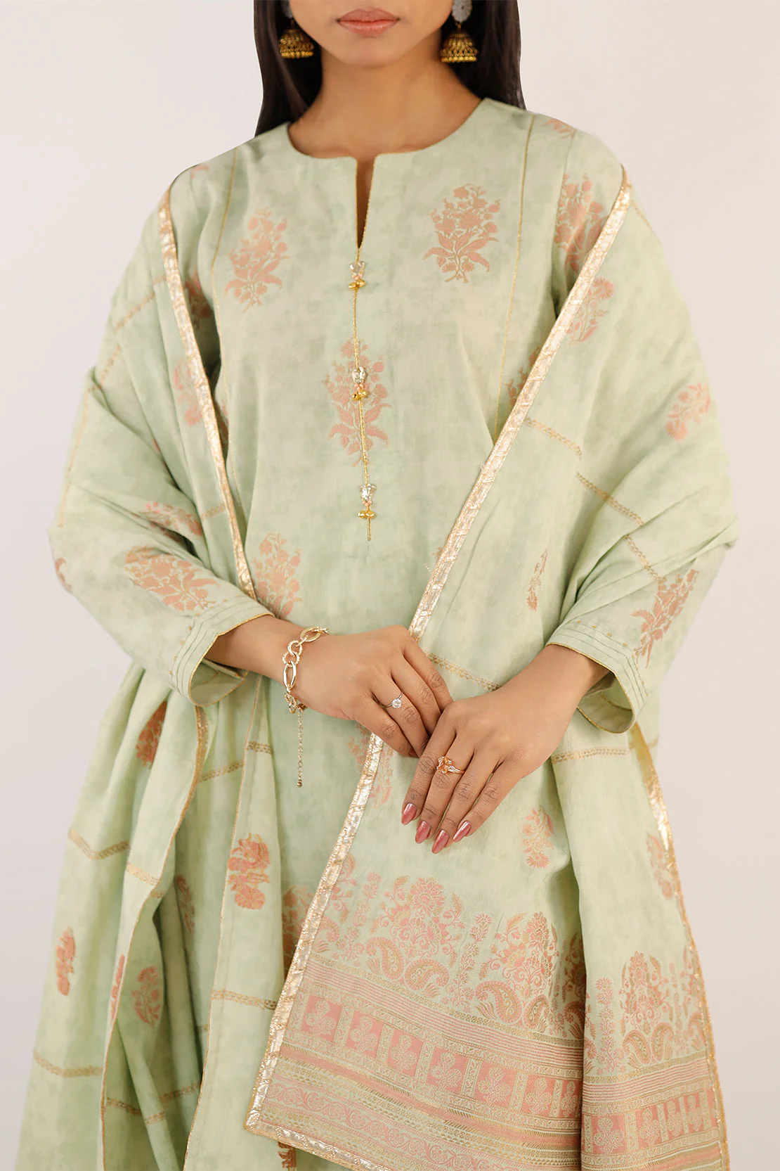 Unstitched Jacquard Cotton Shirt - Image 6
