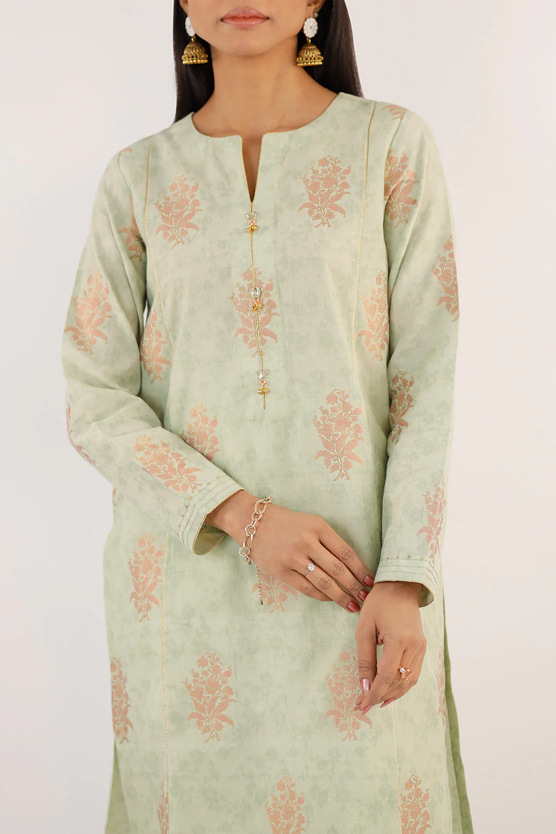 Unstitched Jacquard Cotton Shirt - Image 7