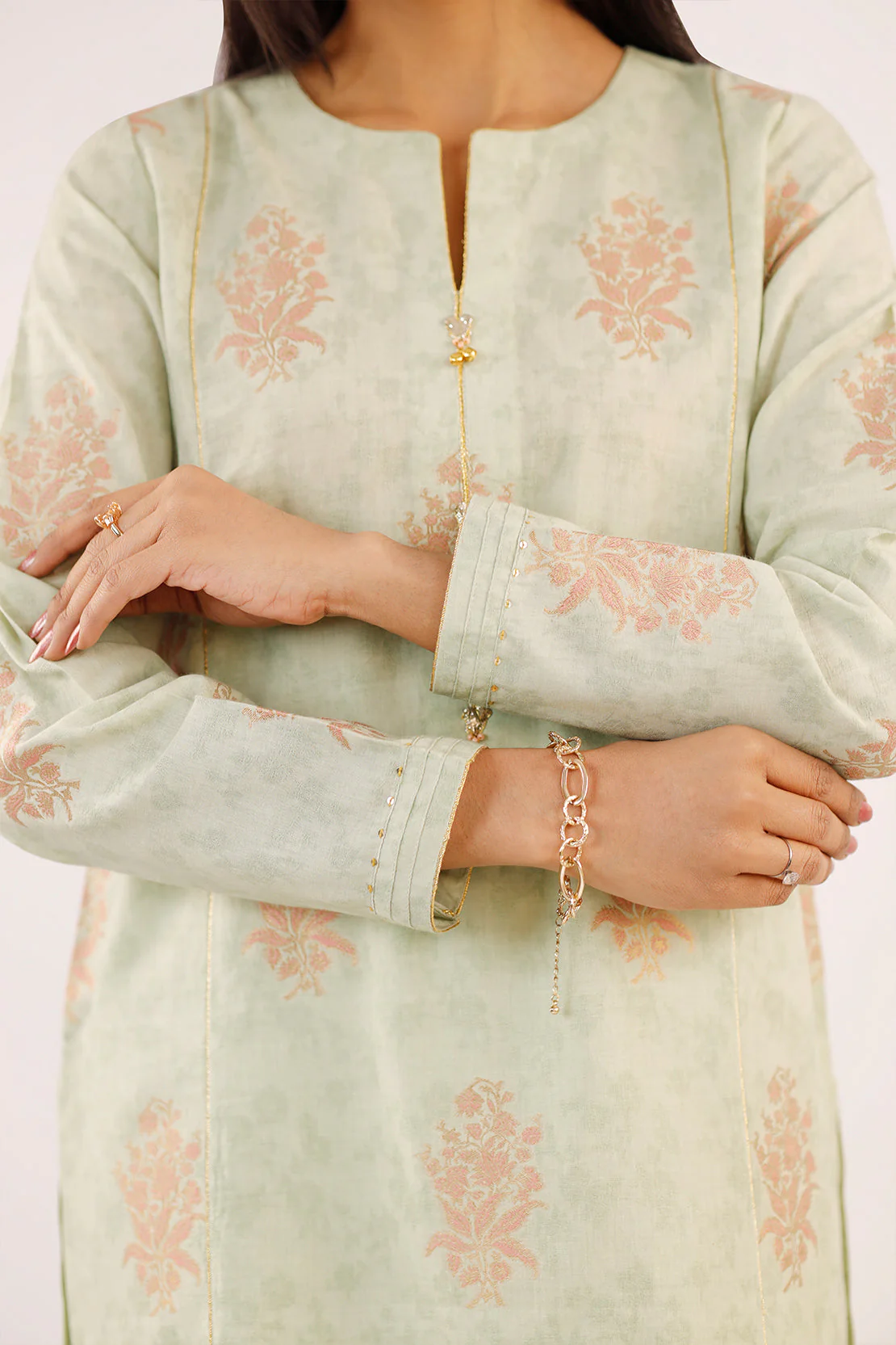 Unstitched Jacquard Cotton Shirt - Image 8