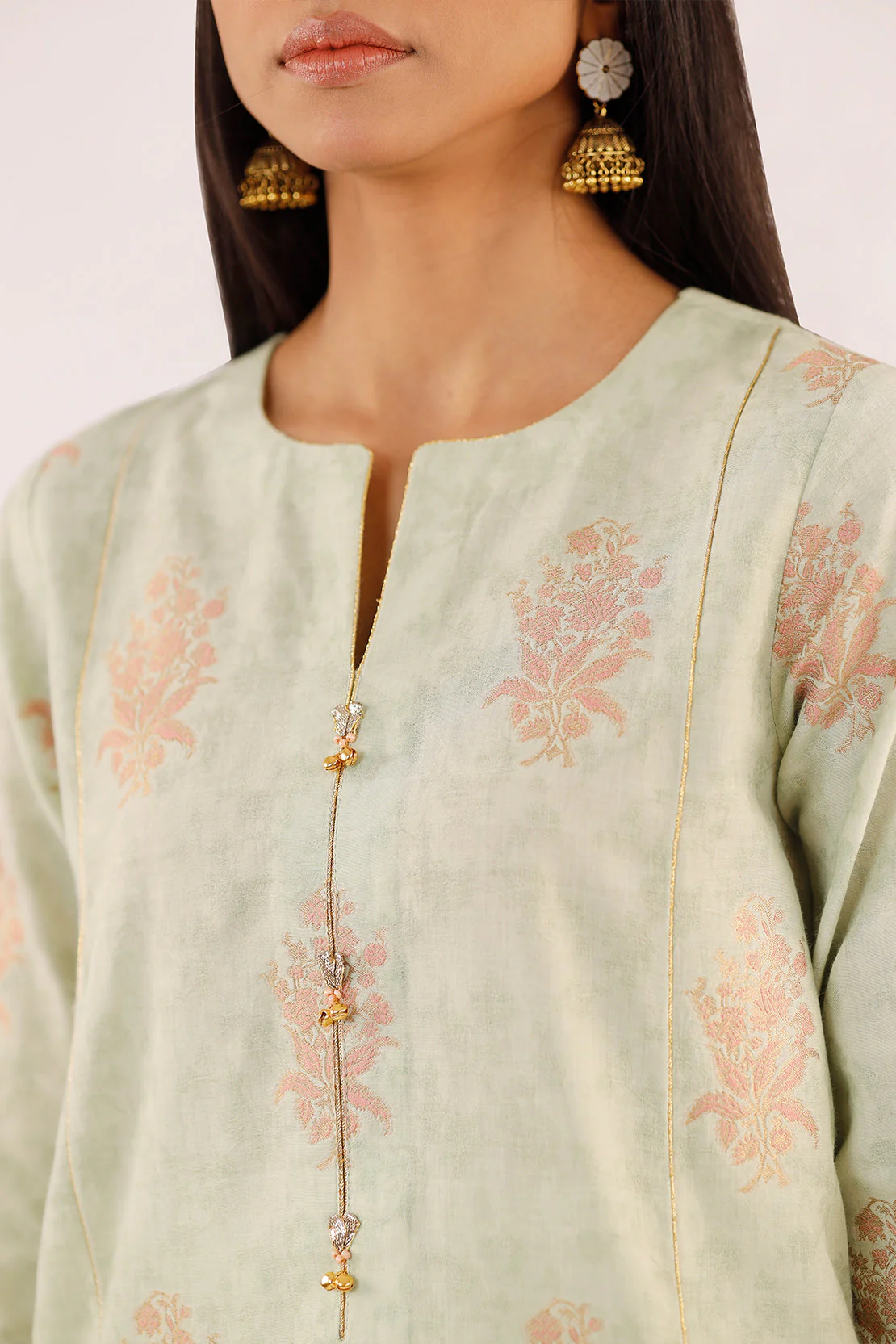 Unstitched Jacquard Cotton Shirt - Image 9