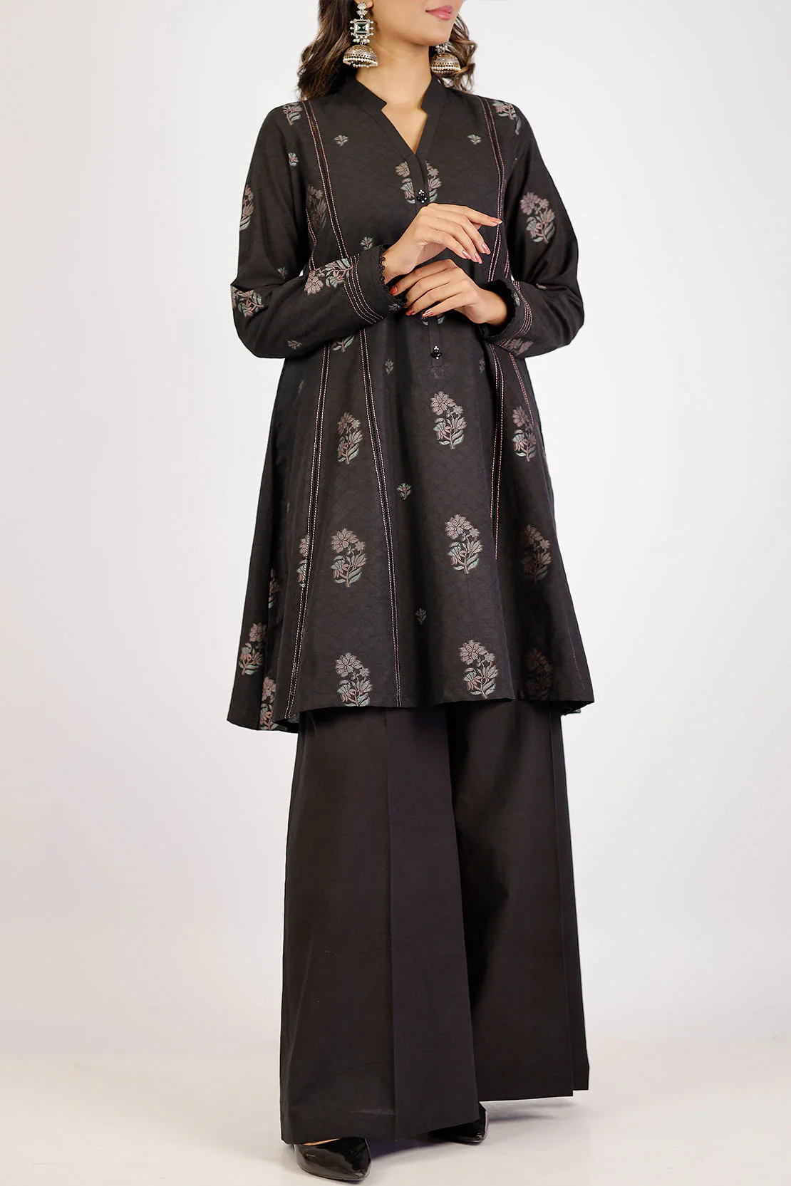 Unstitched Jacquard Cotton Shirt - Image 3