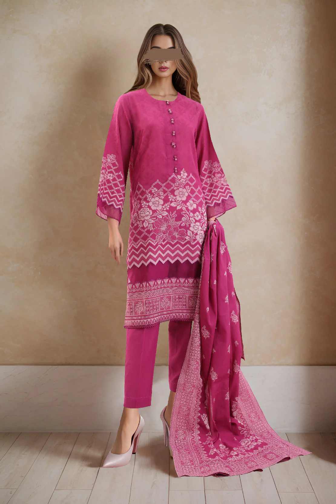 Unstitched Jacquard Cotton Shirt