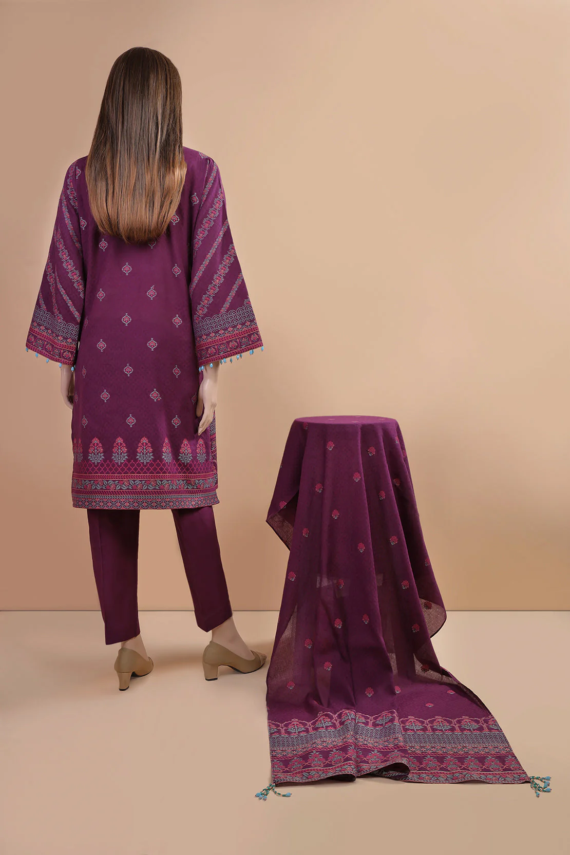 Unstitched Jacquard Cotton Shirt - Image 3