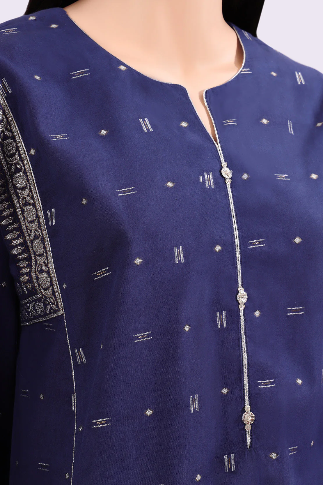 Unstitched Jacquard Cotton Shirt - Image 2