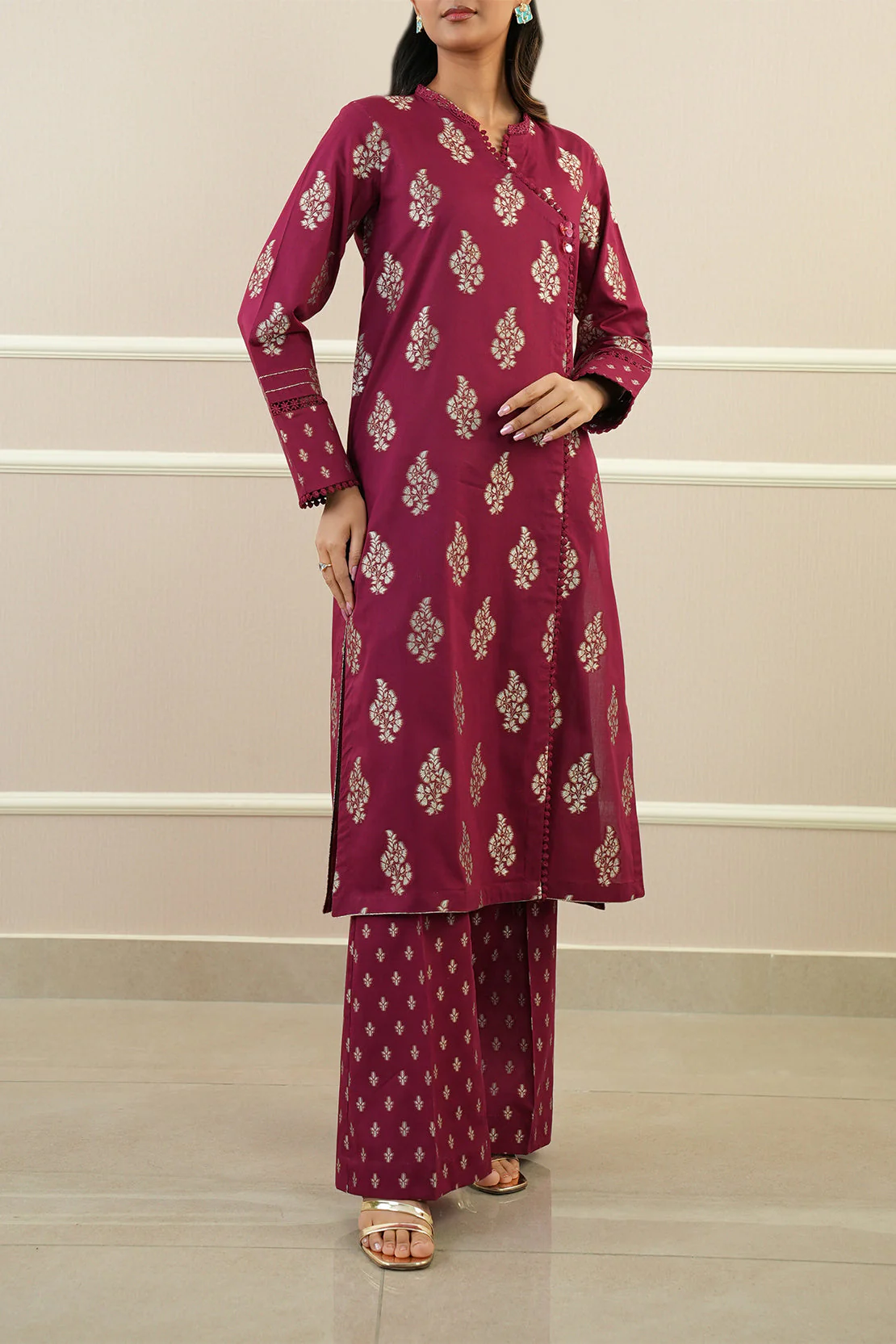 Unstitched Jacquard Cotton Shirt - Image 2