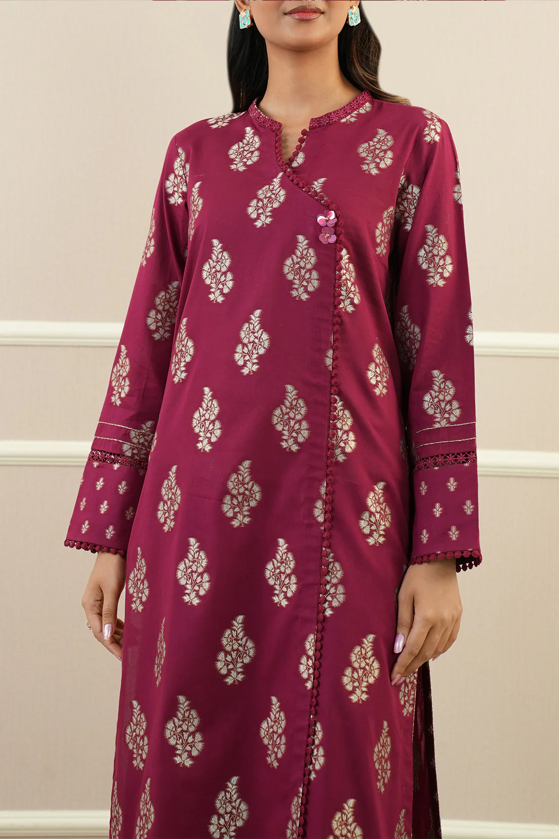 Unstitched Jacquard Cotton Shirt - Image 3