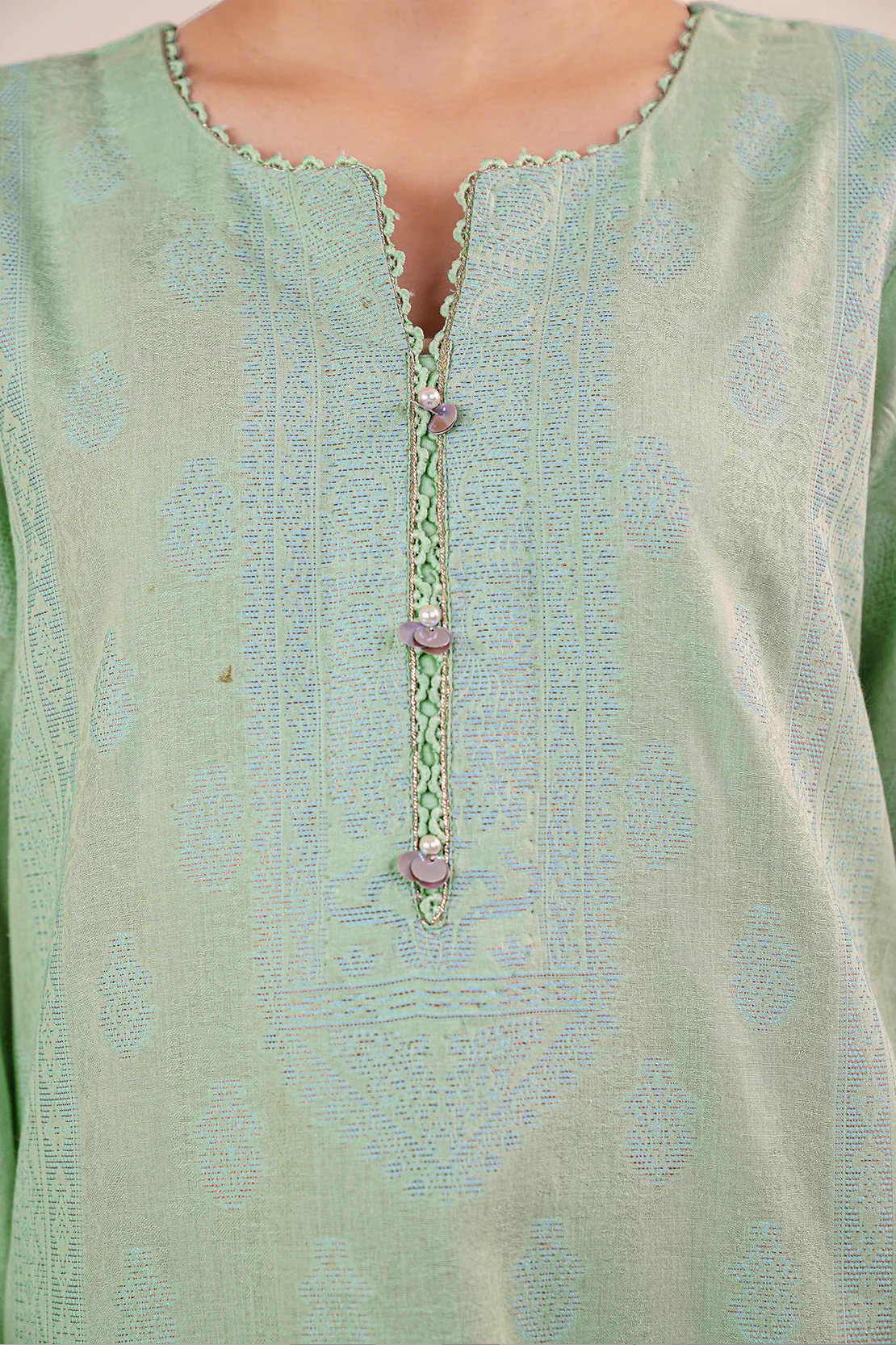 Unstitched Jacquard Cotton Shirt - Image 7