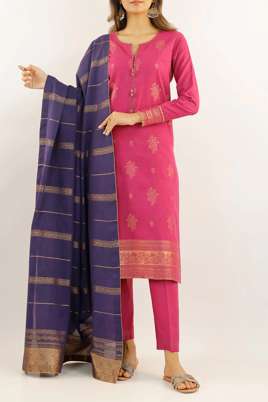 Unstitched Jacquard Cotton Shirt