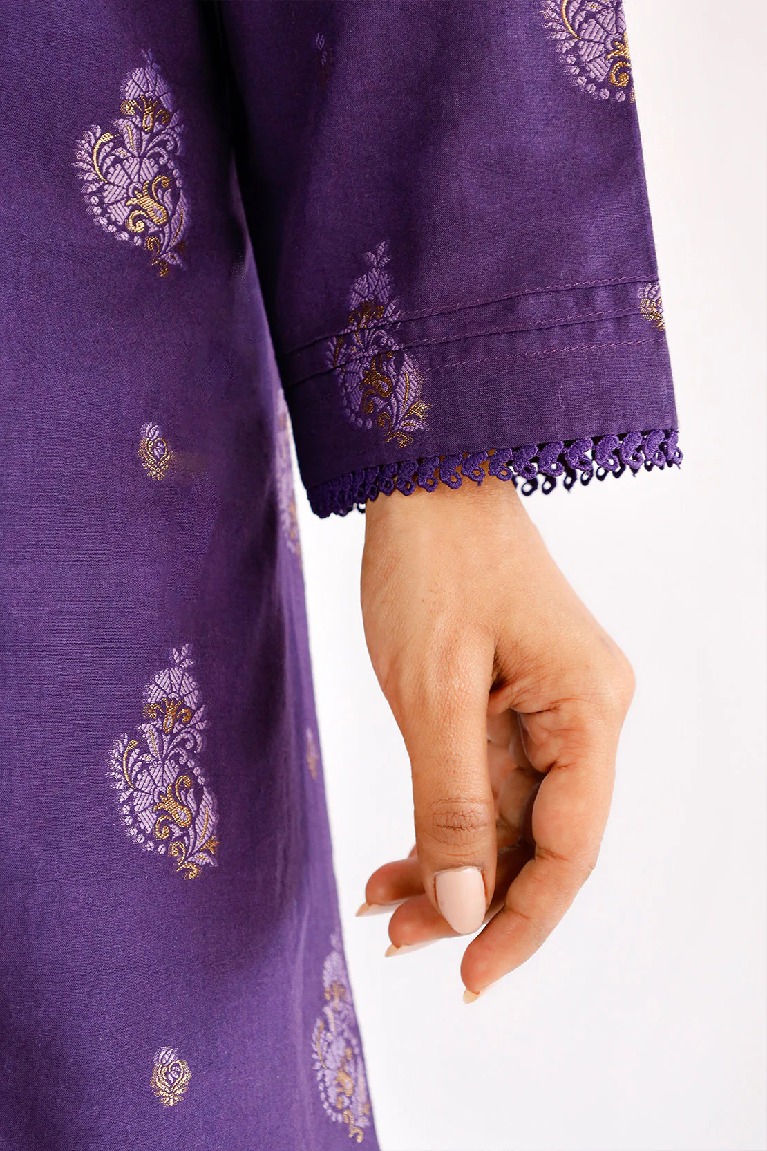 Unstitched Jacquard Cotton Shirt - Image 5