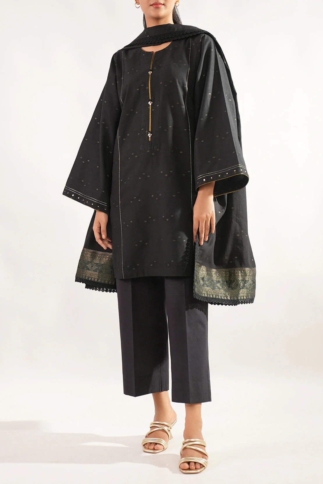 Unstitched Jacquard Cotton Shirt
