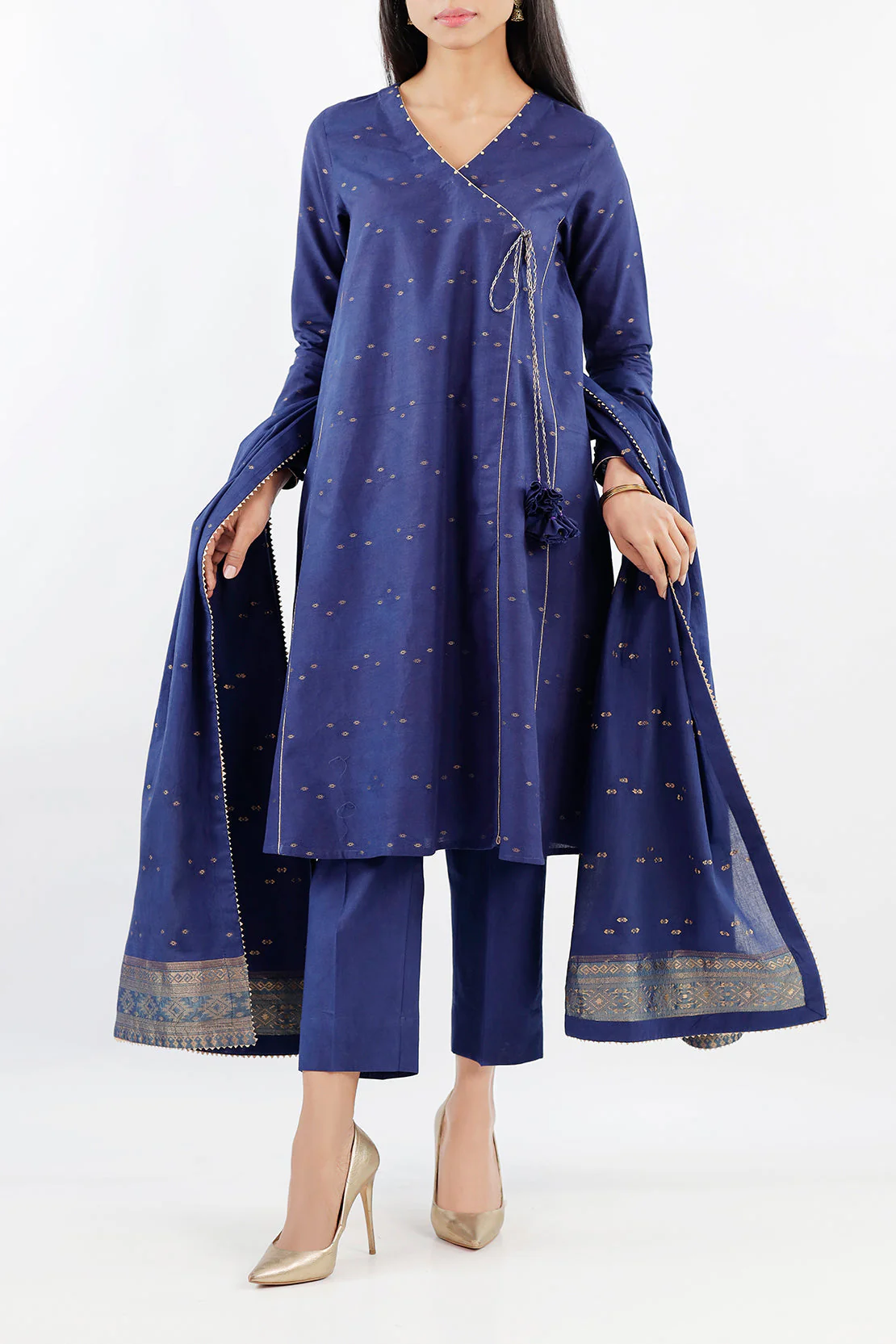 Unstitched Jacquard Cotton Shirt - Image 3
