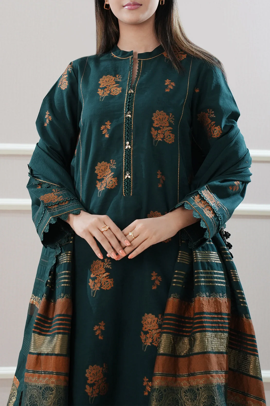 Unstitched Jacquard Cotton Shirt - Image 4