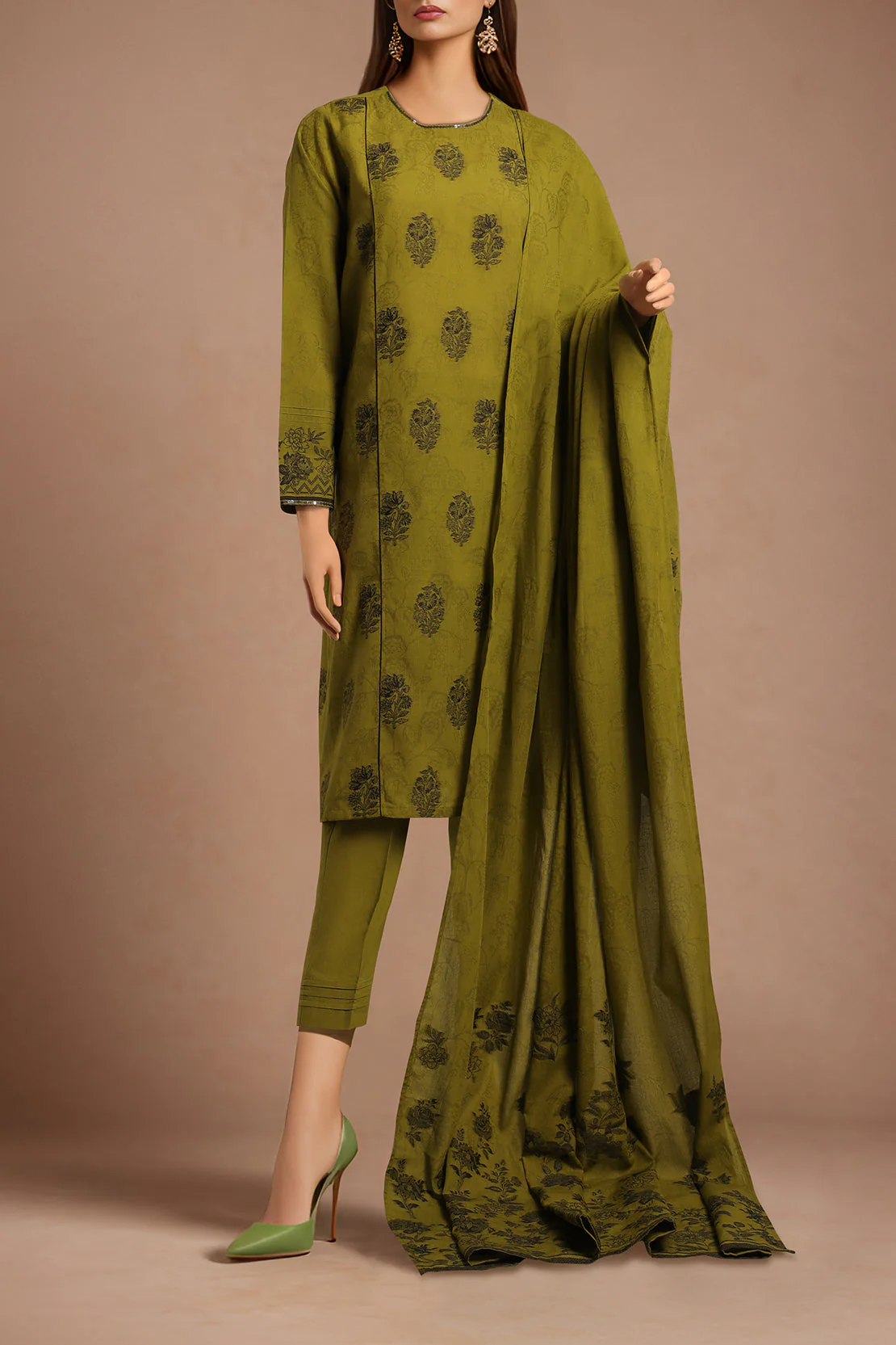 Unstitched Jacquard Cotton Shirt