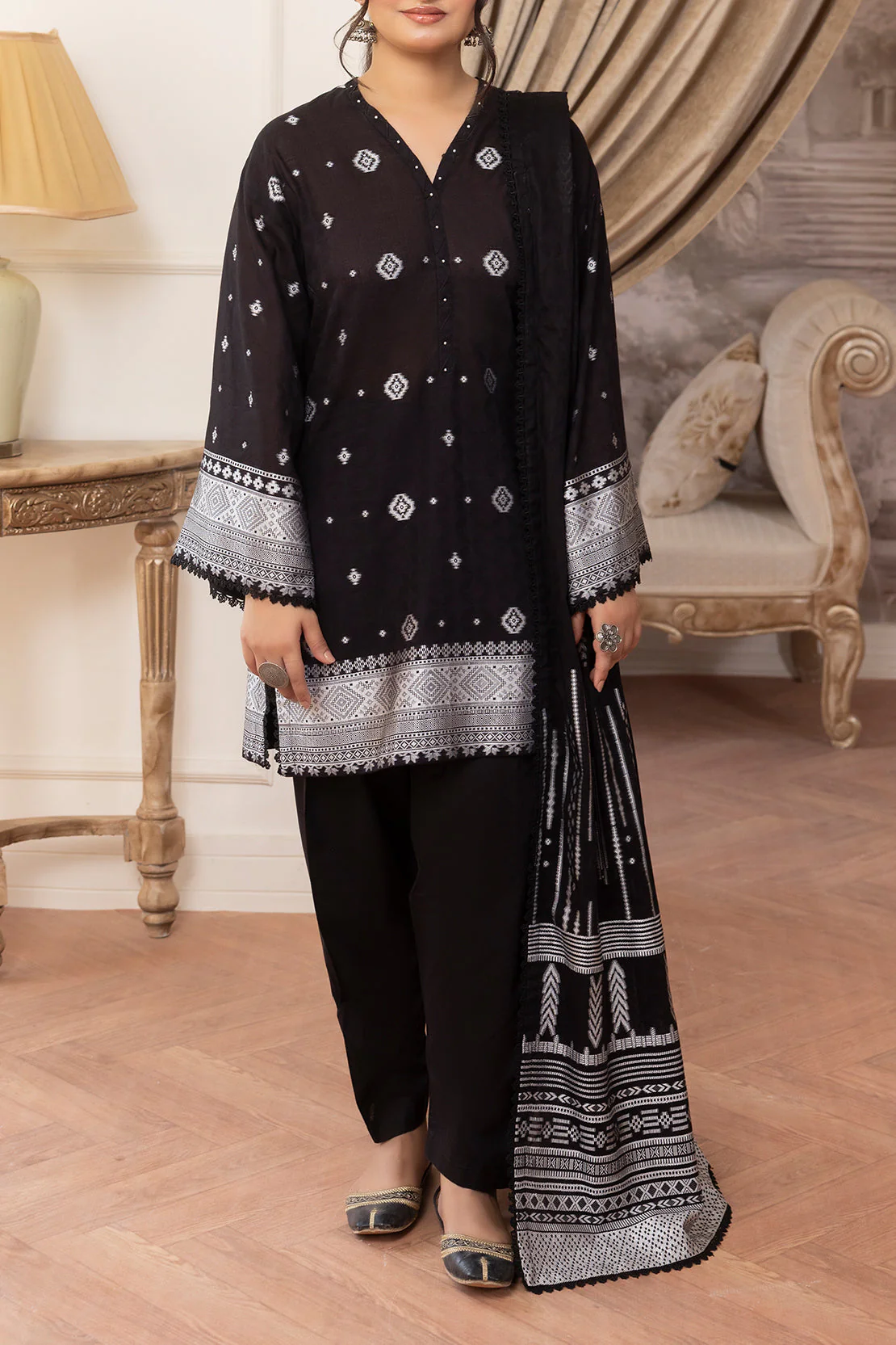 Unstitched Jacquard Cotton Shirt