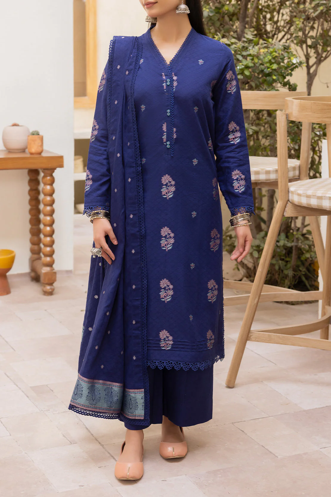 Unstitched Jacquard Cotton Shirt
