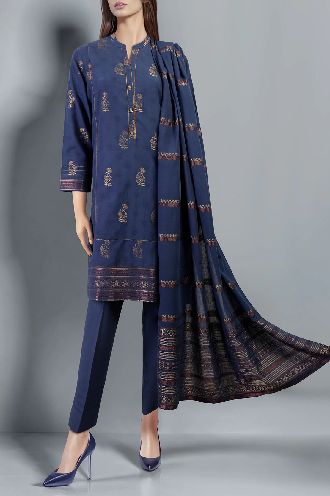Unstitched Jacquard Cotton Shirt