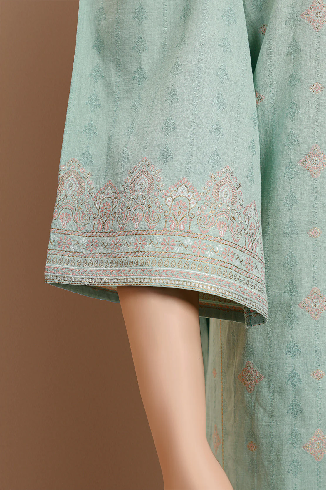 Unstitched Jacquard Cotton Shirt - Image 3