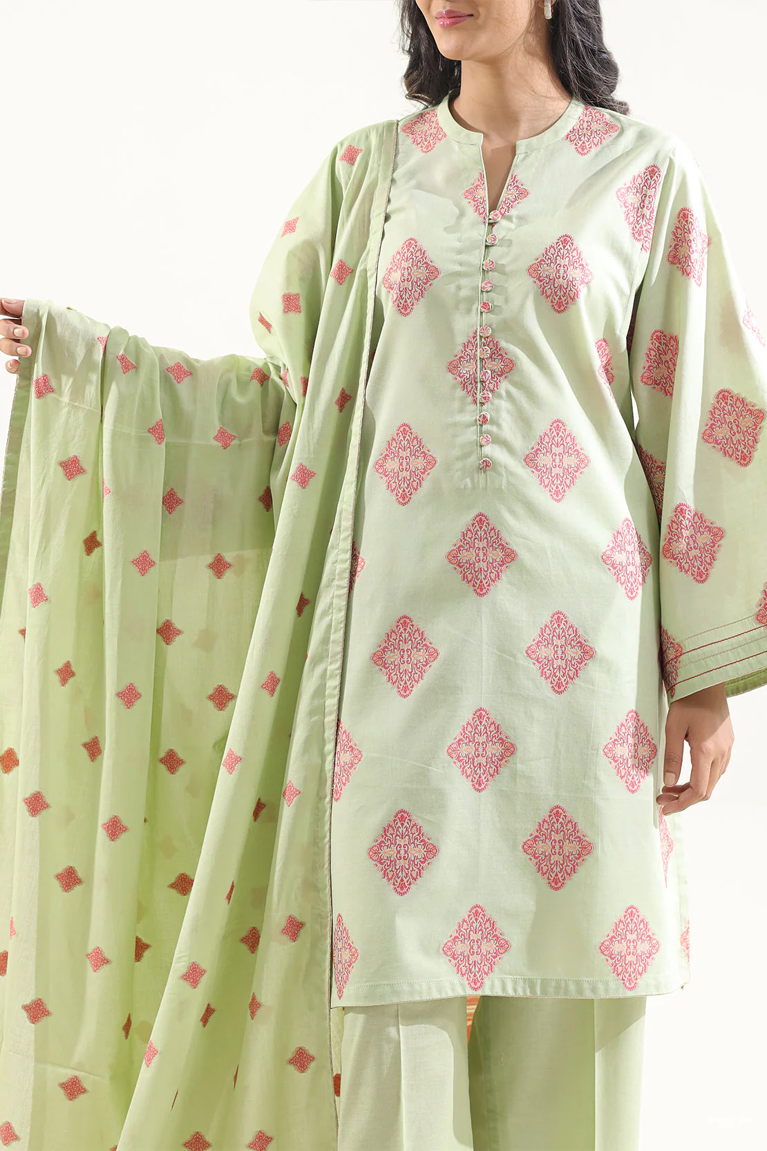 Unstitched Jacquard Cotton Shirt - Image 3