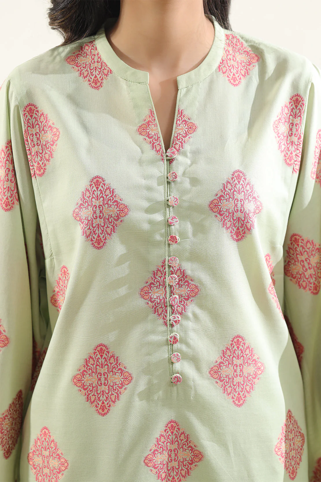 Unstitched Jacquard Cotton Shirt - Image 5