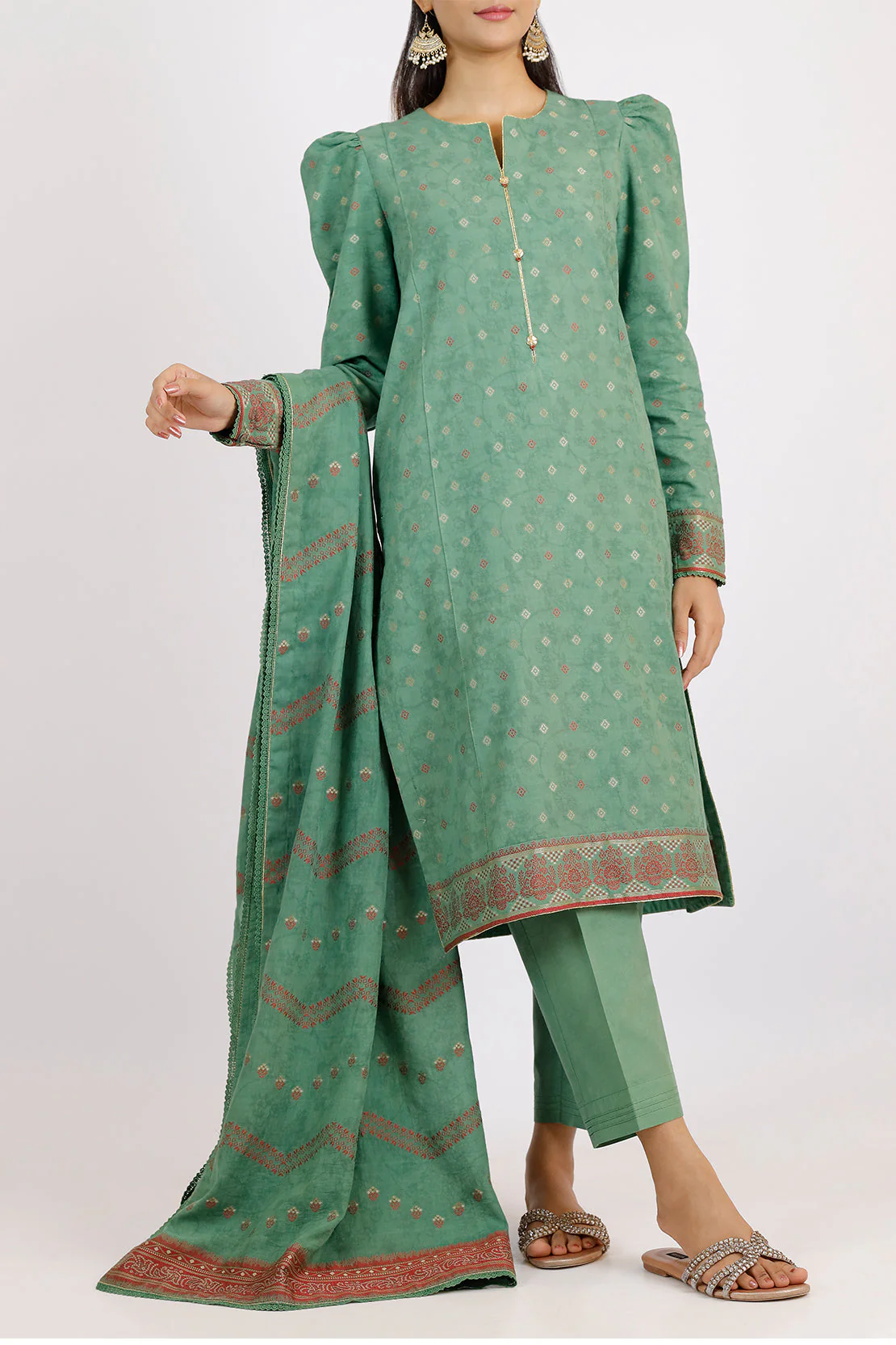 Unstitched Jacquard Cotton Shirt